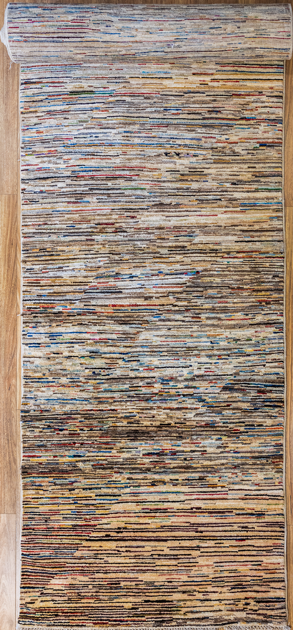Afghan Chobi Stripi Wool Runner 578cm x 100cm
