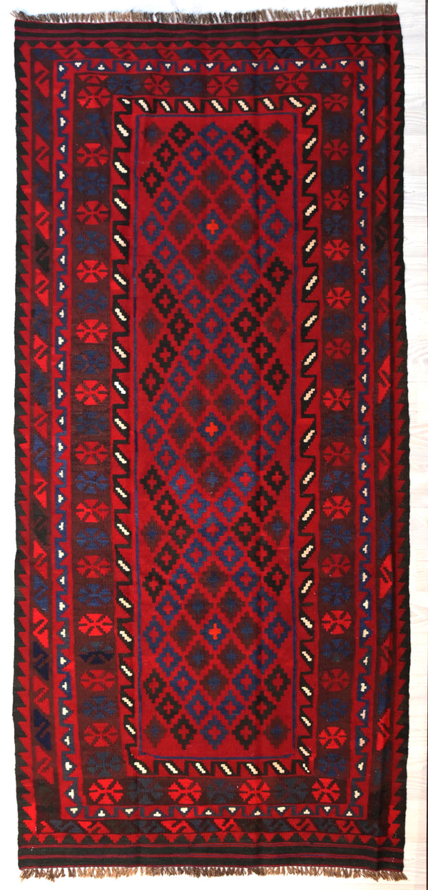 Red Tribal Persian Kilim 255cm x 115cm