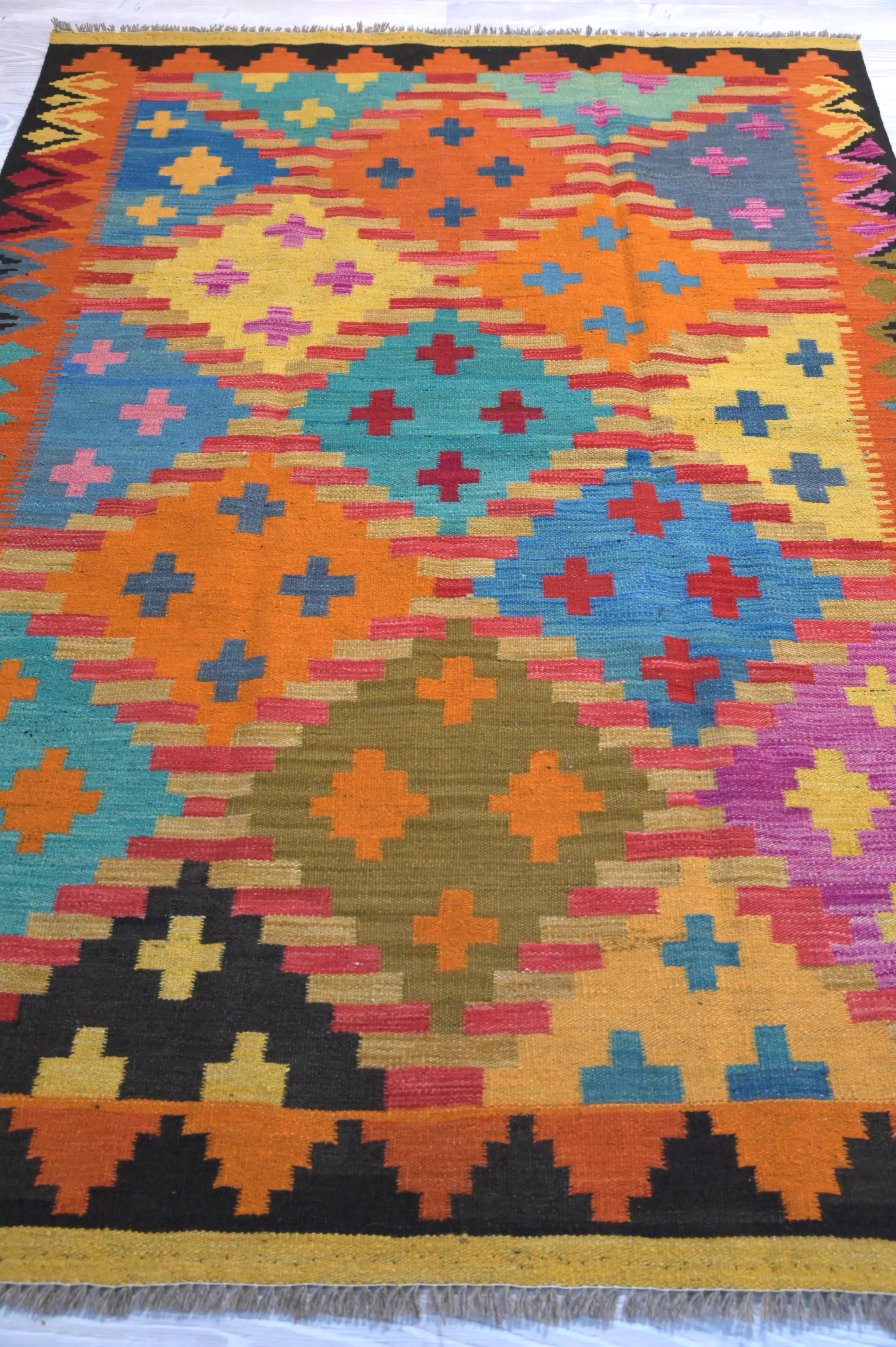 Multicolour Boho Kilim Rug 205cm x 147cm