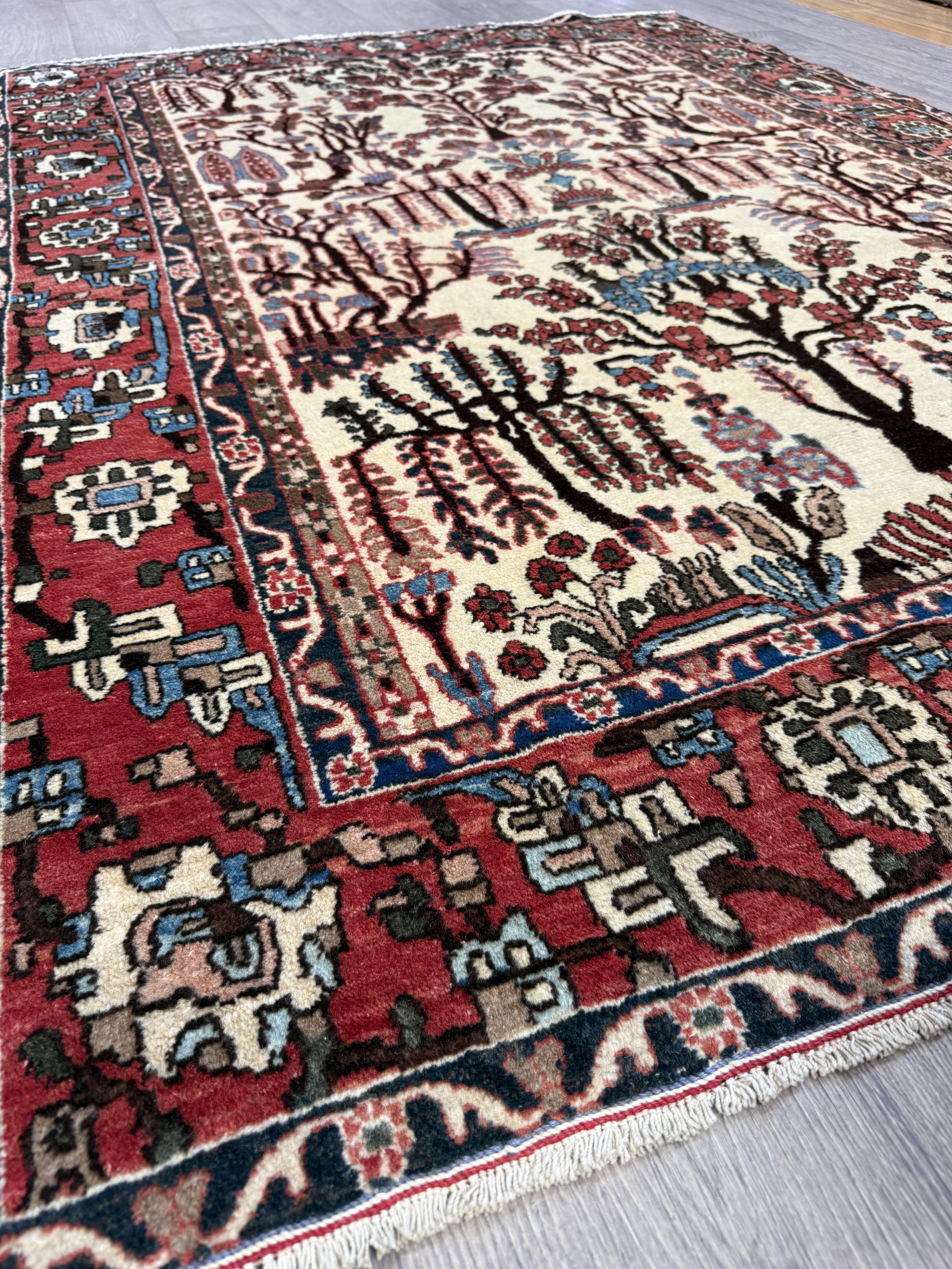 Vintage Persian Hamadan Wool Rug 200cm x 125cm