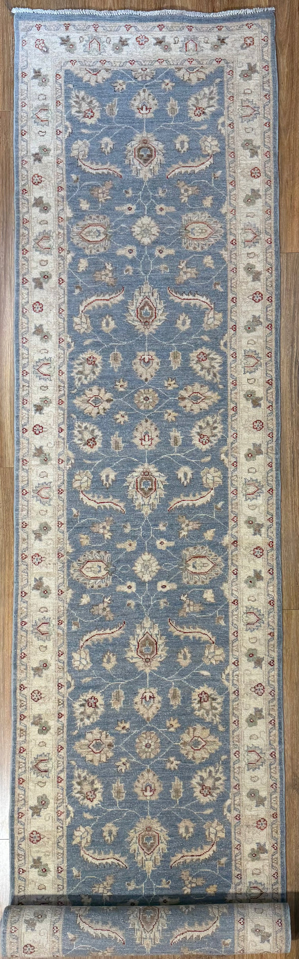 XL Blue Afghan Chobi Runner 500cm x 80cm