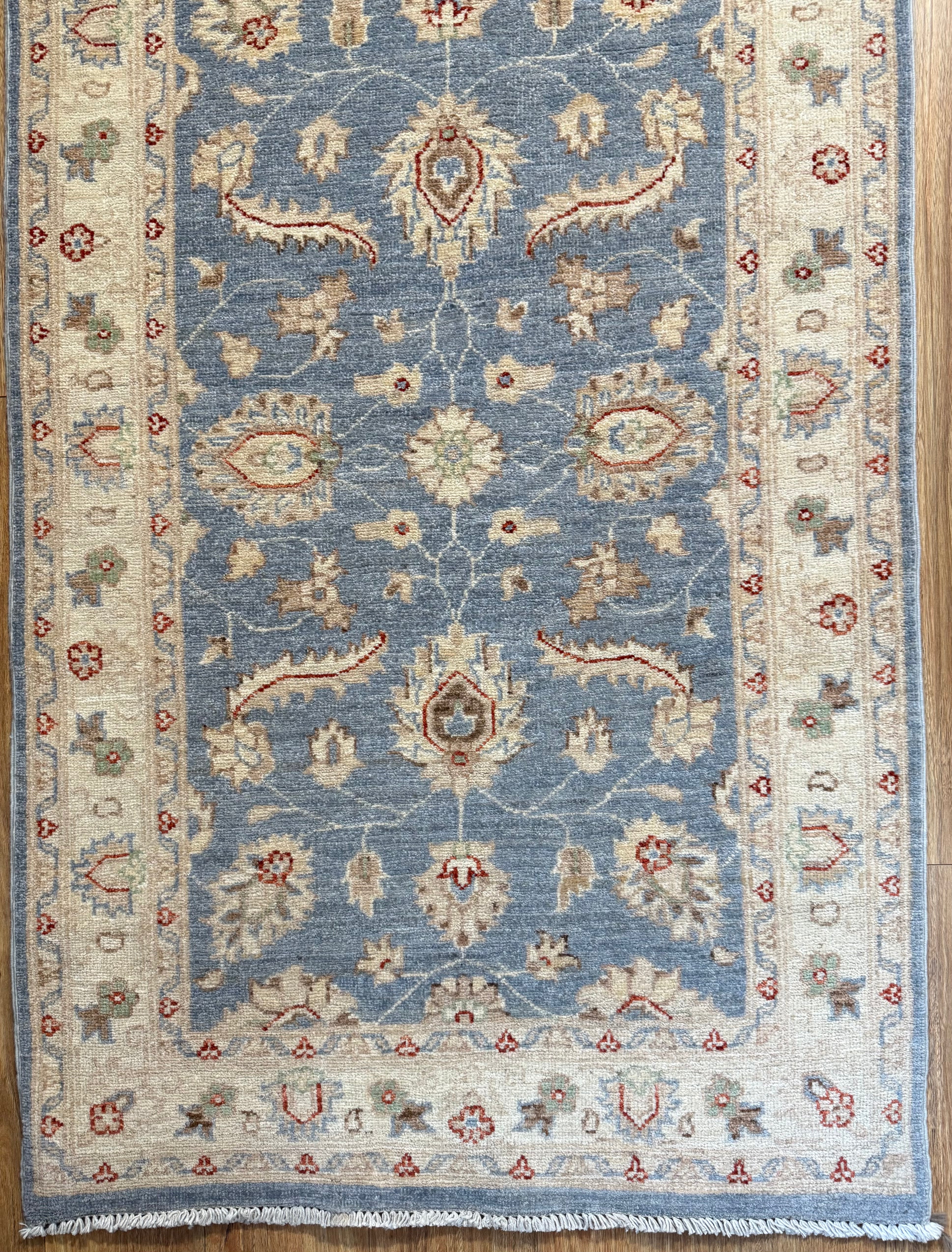 XL Blue Afghan Chobi Runner 500cm x 80cm