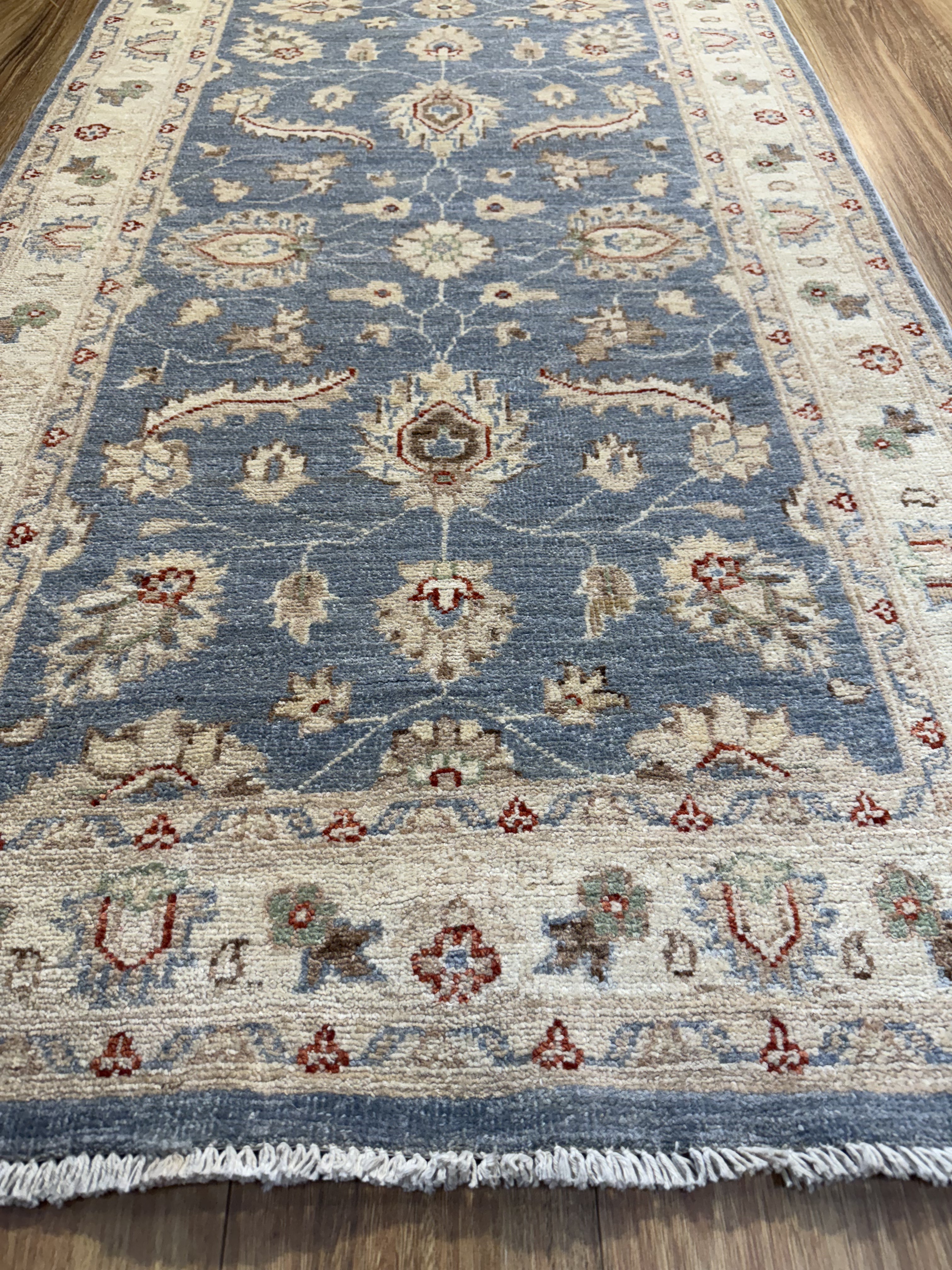XL Blue Afghan Chobi Runner 500cm x 80cm