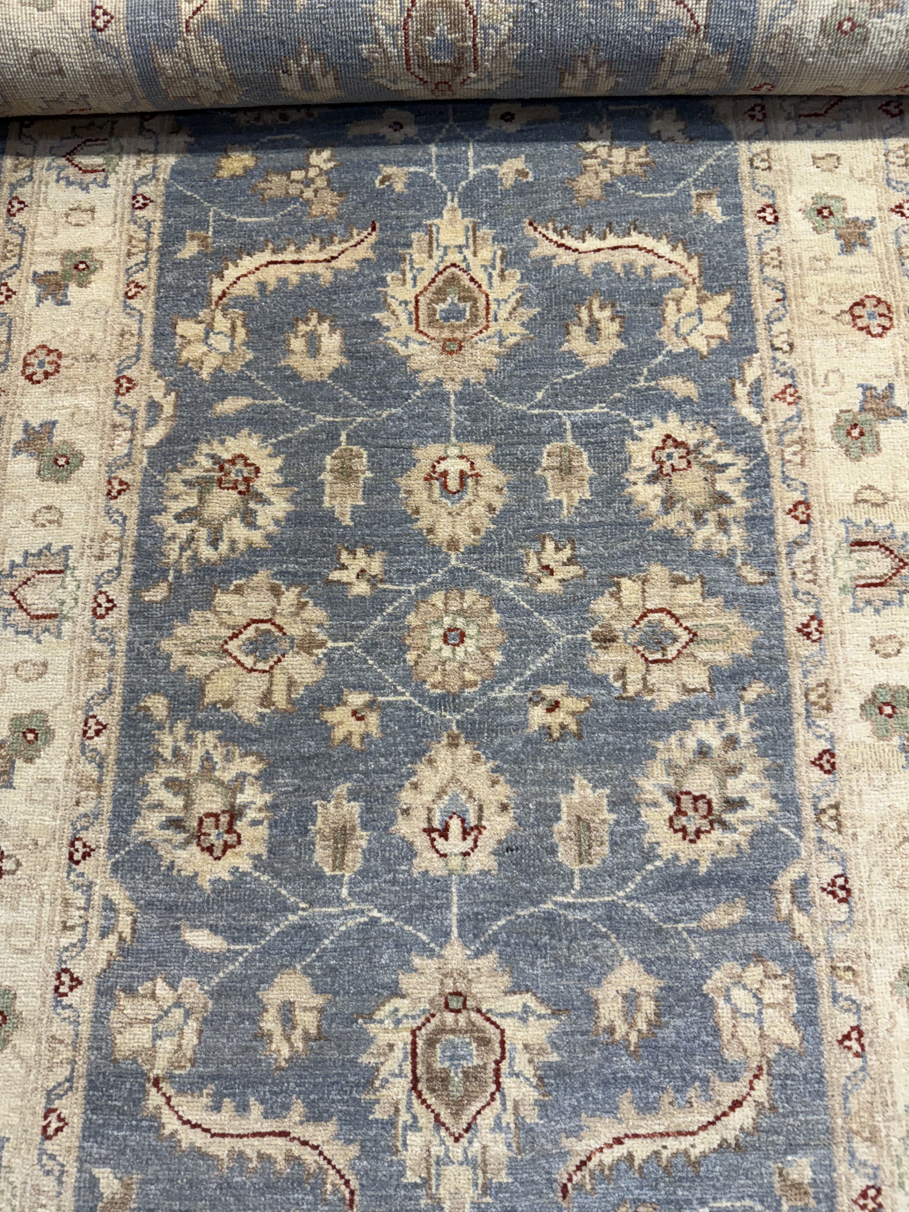 XL Blue Afghan Chobi Runner 500cm x 80cm