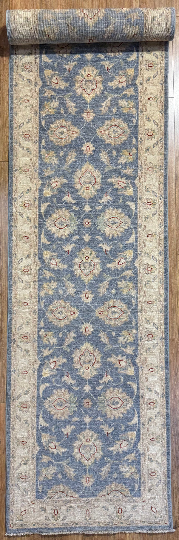 Blue Afghan Chobi Runner 400cm x 80cm