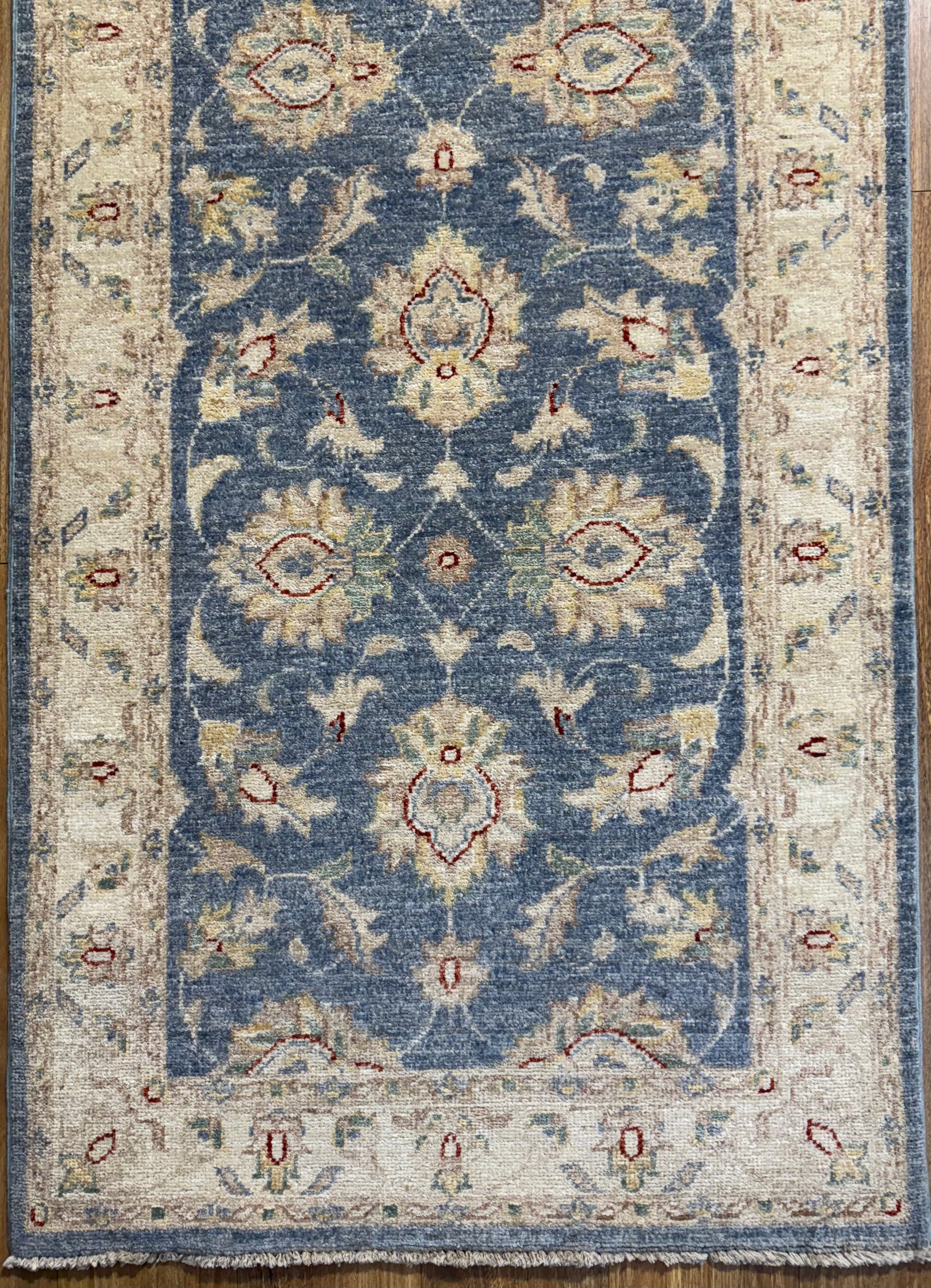 Blue Afghan Chobi Runner 400cm x 80cm