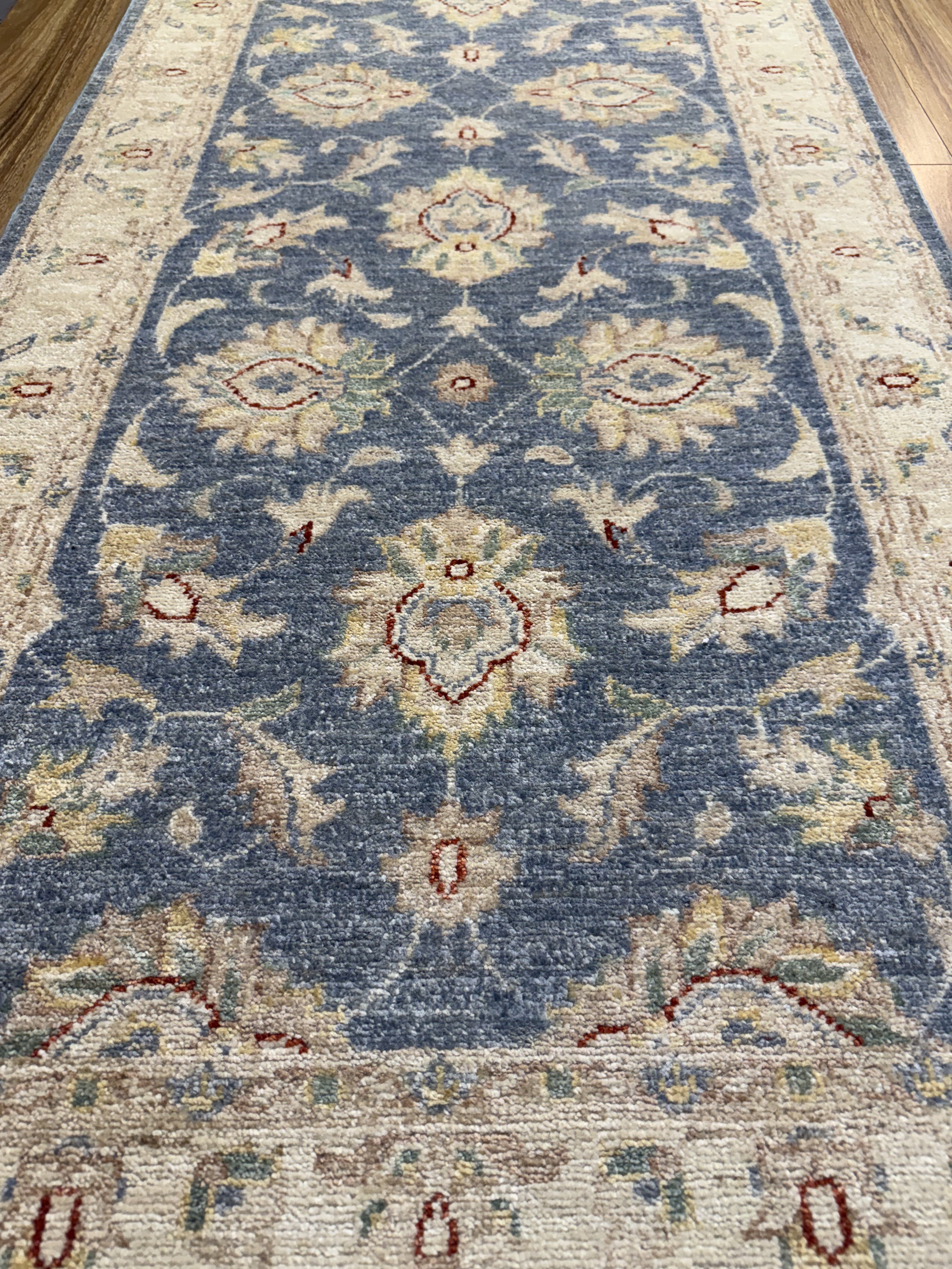 Blue Afghan Chobi Runner 400cm x 80cm