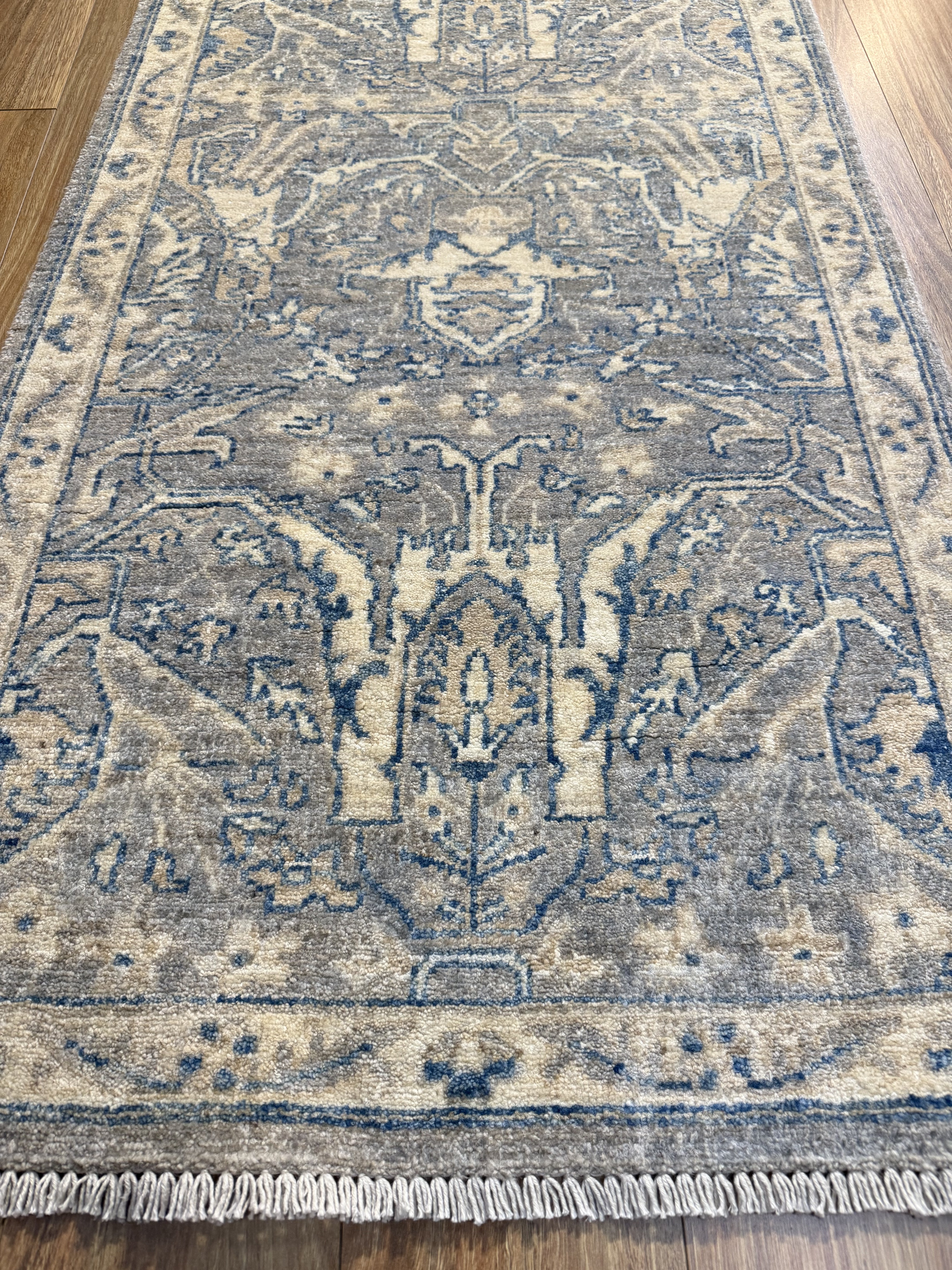XL Grey Afghan Chobi Runner 600cm x 74cm