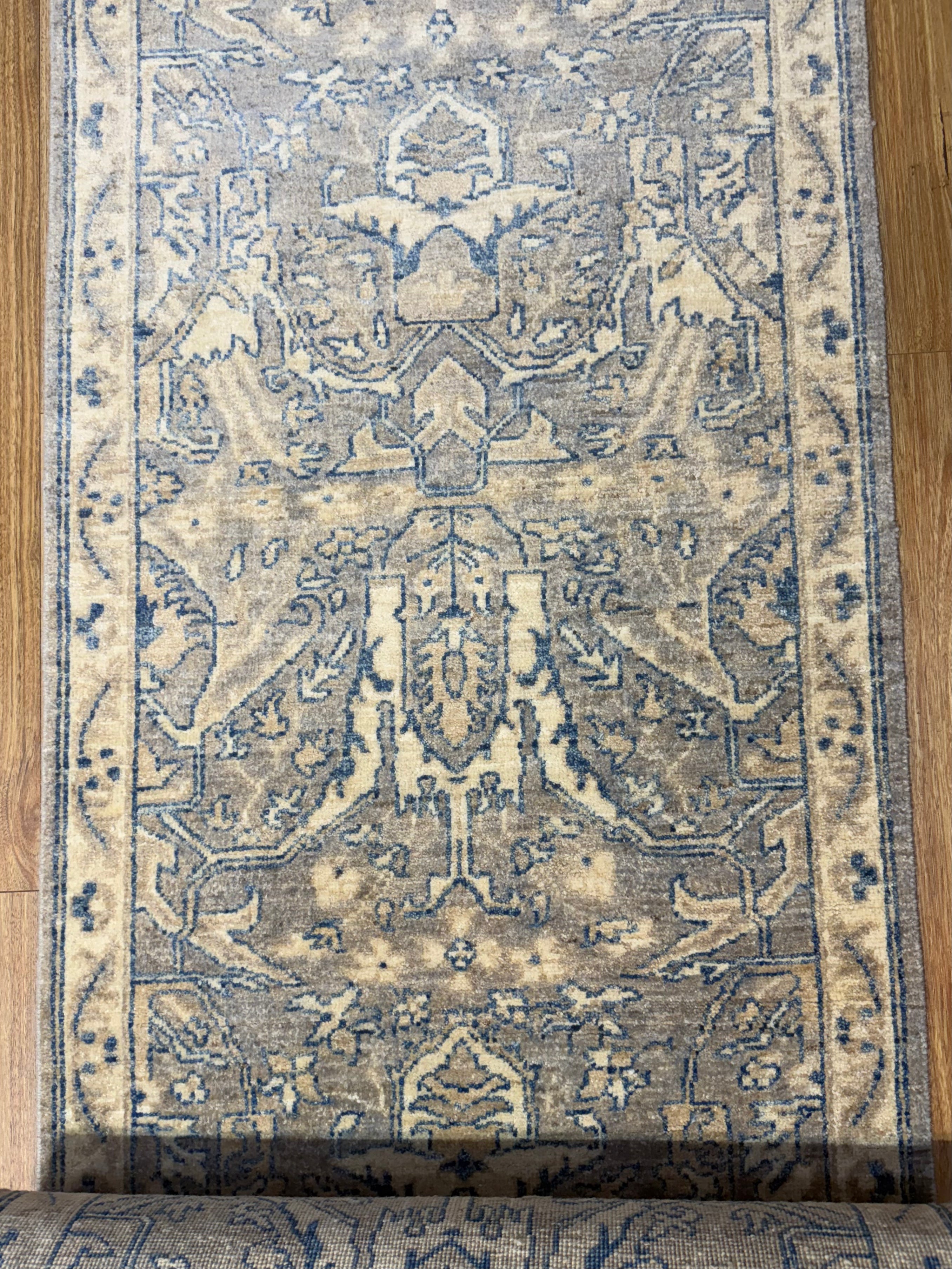 XL Grey Afghan Chobi Runner 600cm x 74cm