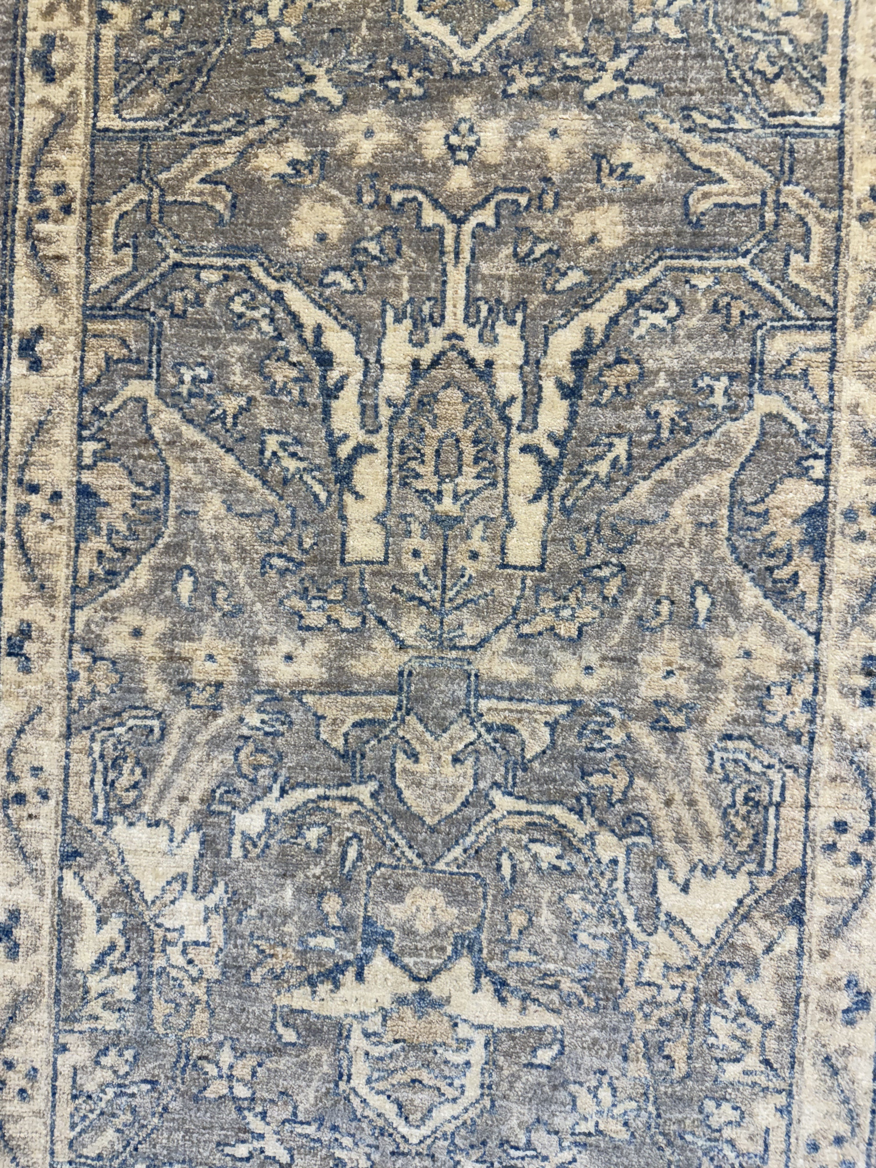 XL Grey Afghan Chobi Runner 600cm x 74cm