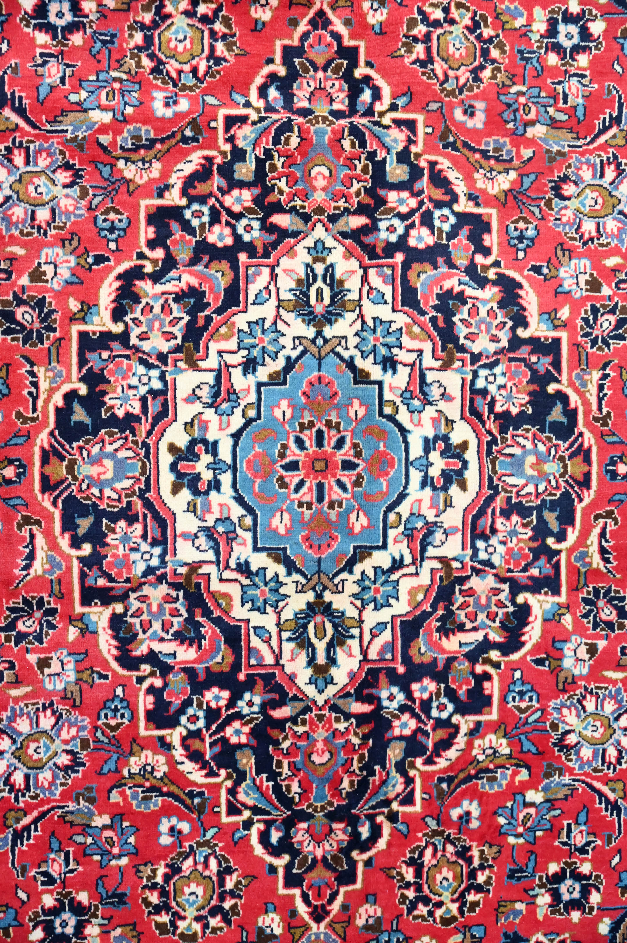 Red Persian Kashan Wool Rug 343cm x 240cm