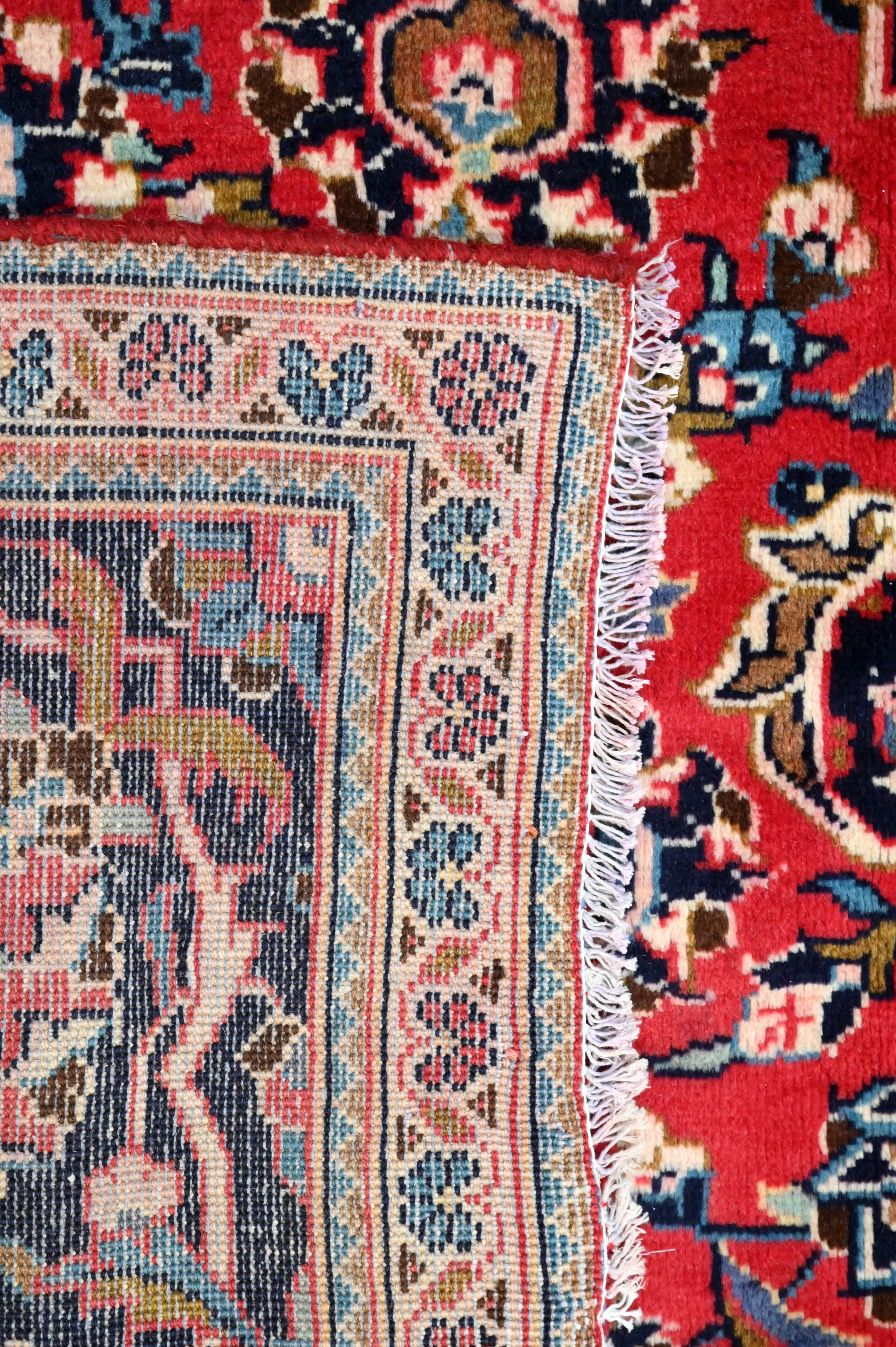 Red Persian Kashan Wool Rug 343cm x 240cm