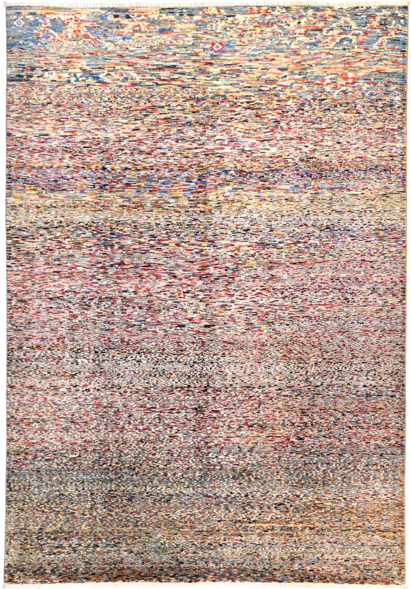 Multicolour Afghan Chobi Stripi Rug 299cm x 207cm