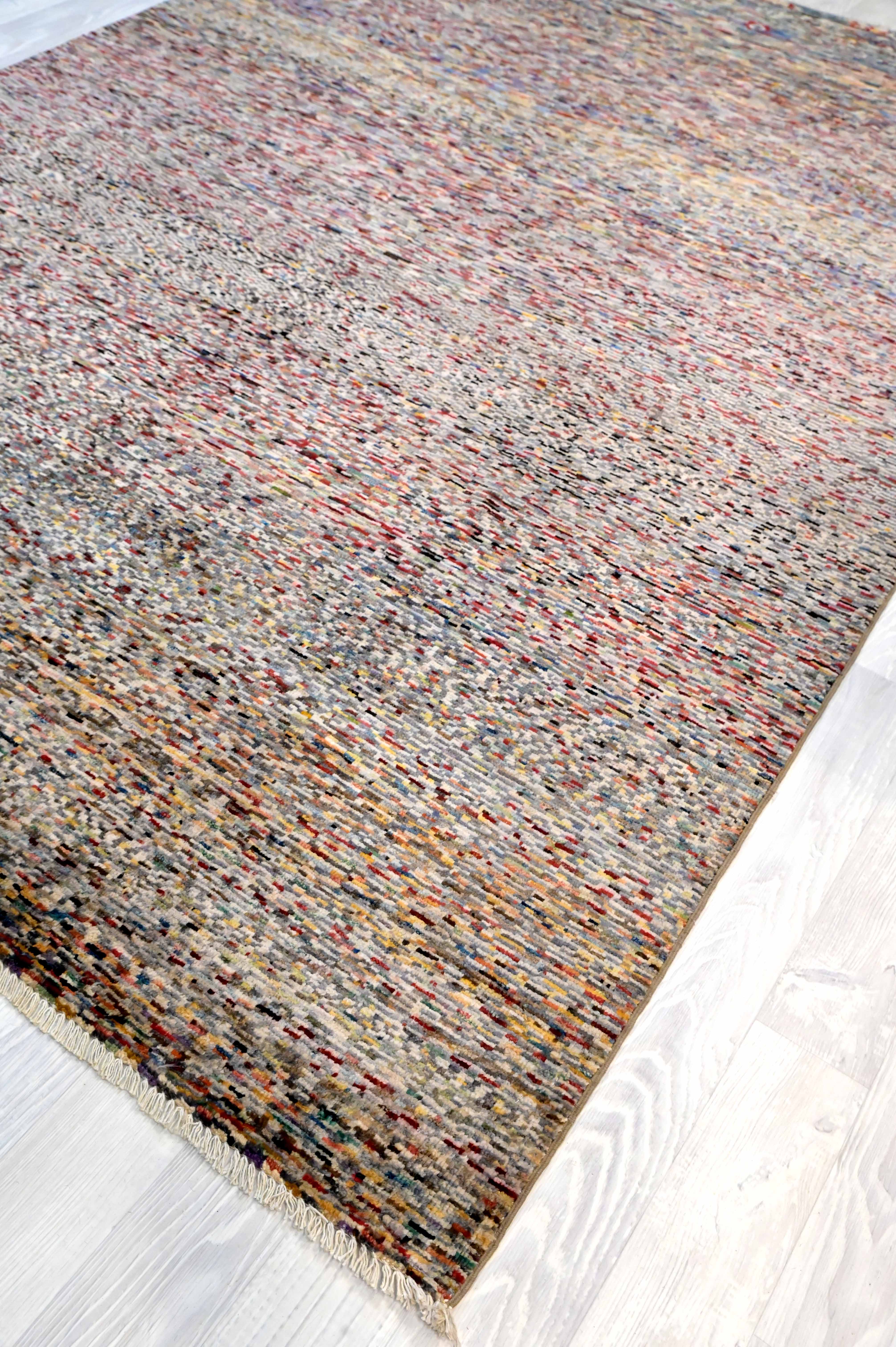 Multicolour Afghan Chobi Stripi Rug 299cm x 207cm