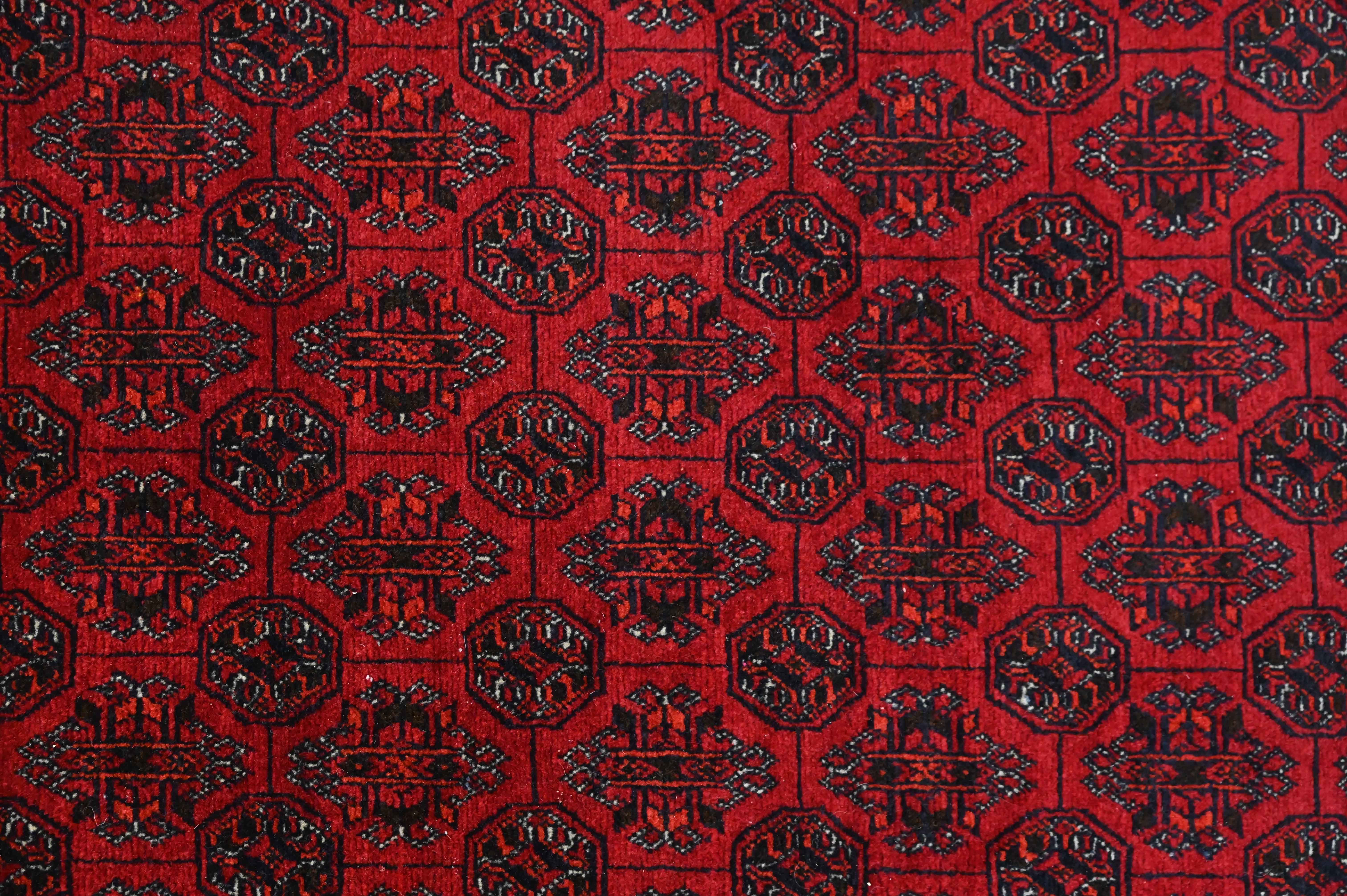 Red XL Afghan Mori Gul Bokhara Wool Rug 400cm x 300cm