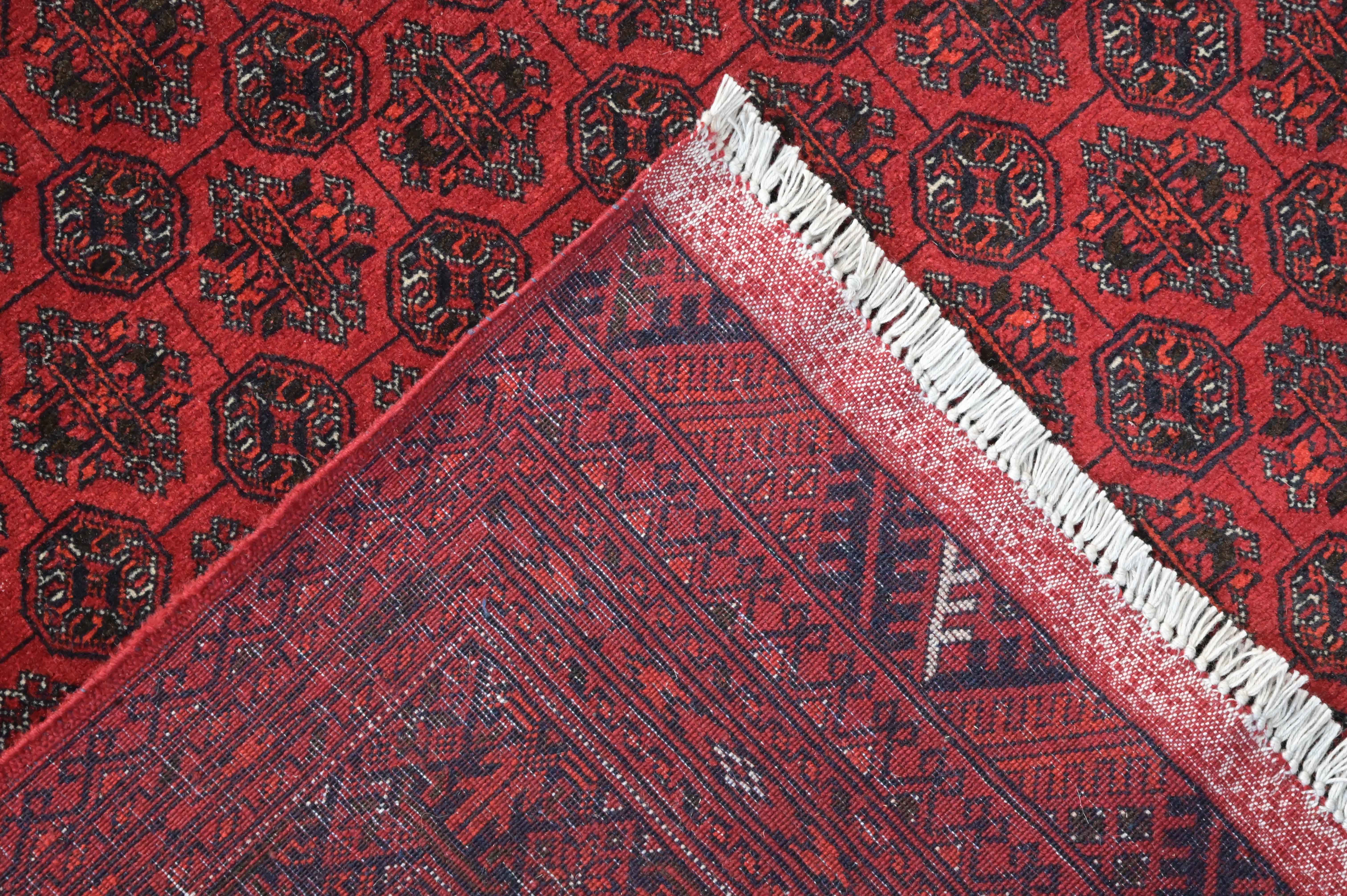 Red XL Afghan Mori Gul Bokhara Wool Rug 400cm x 300cm