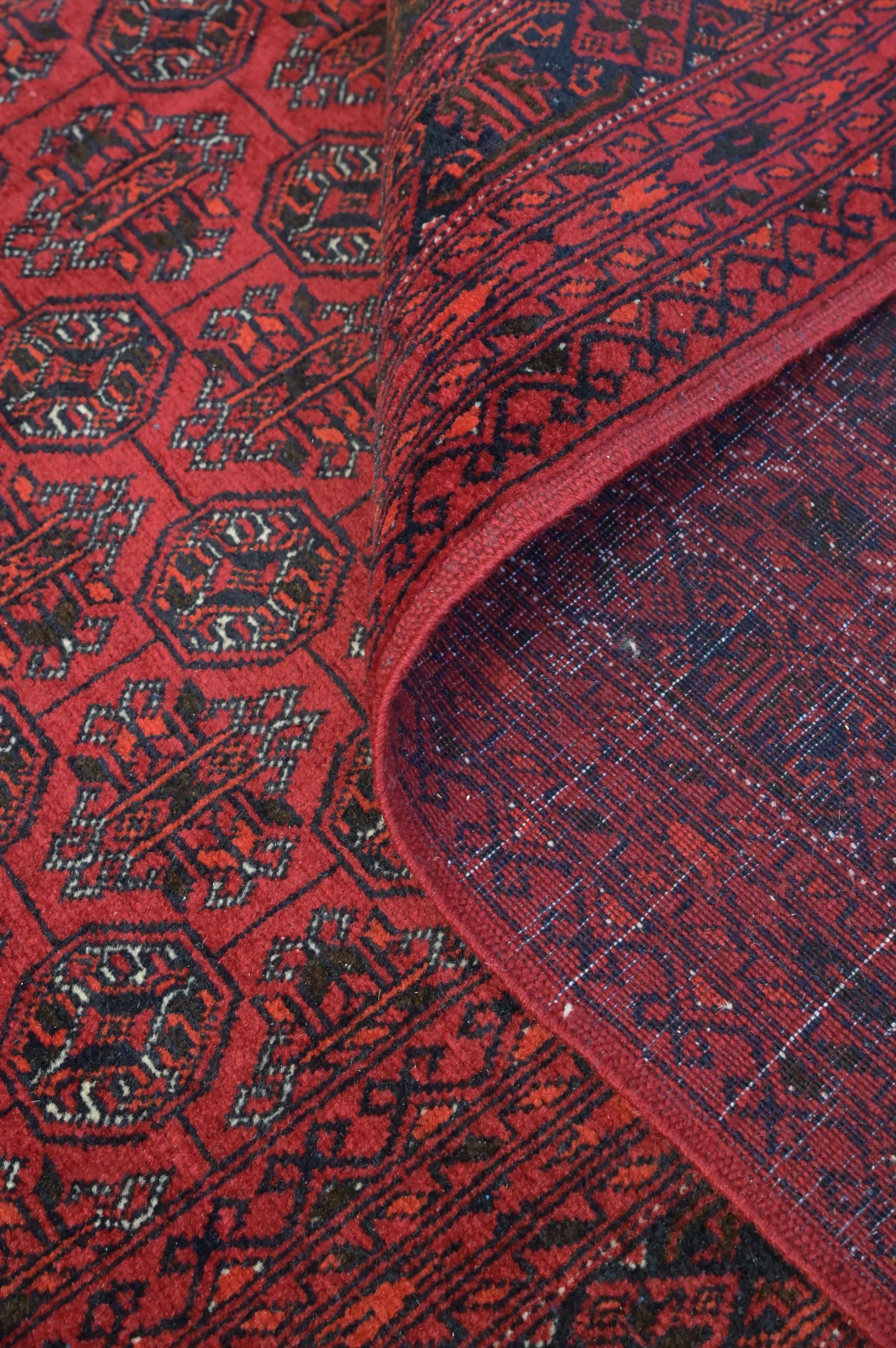 Red XL Afghan Mori Gul Bokhara Wool Rug 400cm x 300cm