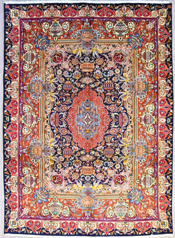 Handknotted Wool Fine Persian Kashmar Buried Treasure Design - 336H x 244W