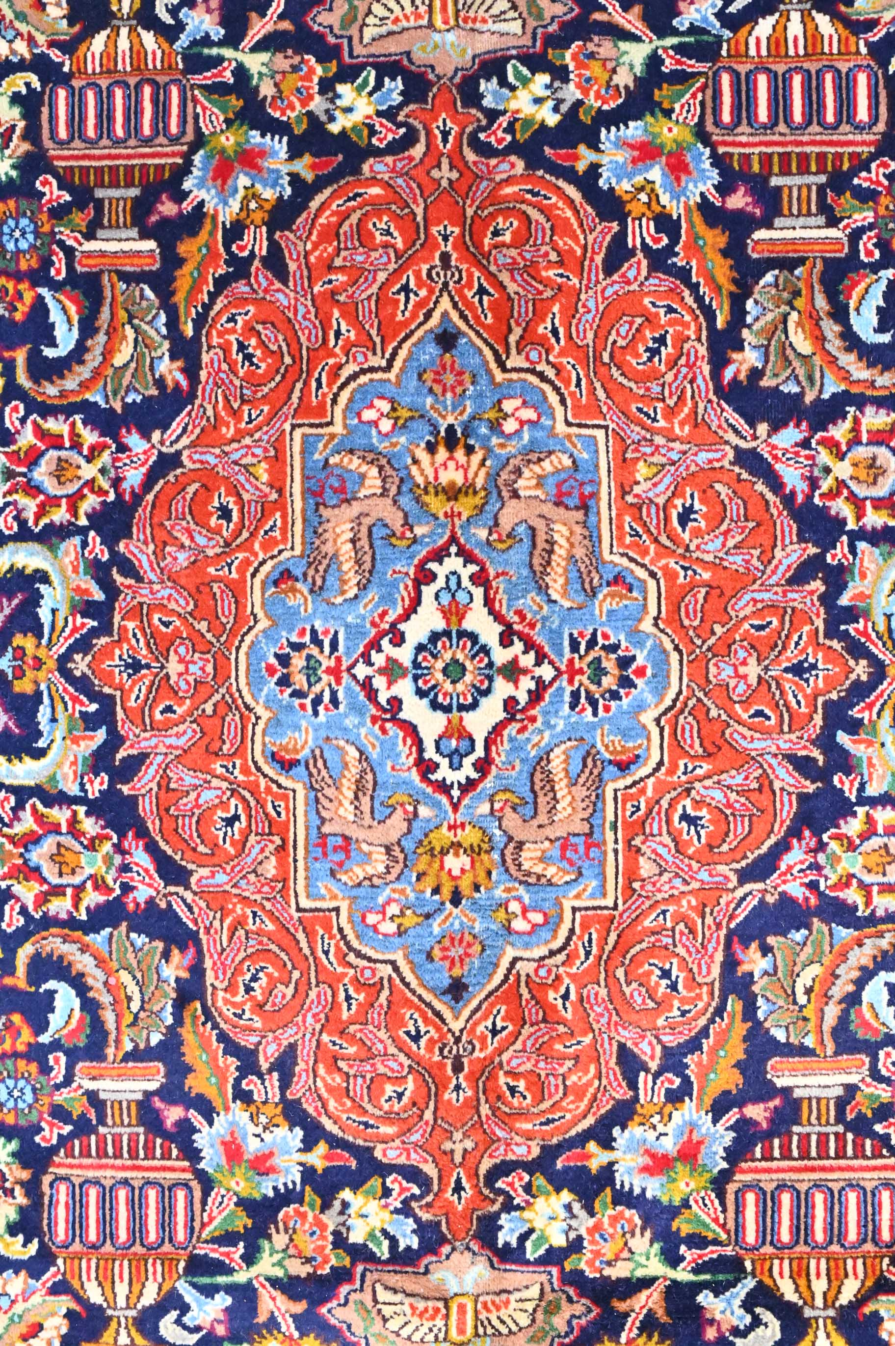 Handknotted Wool Fine Persian Kashmar Buried Treasure Design - 336H x 244W