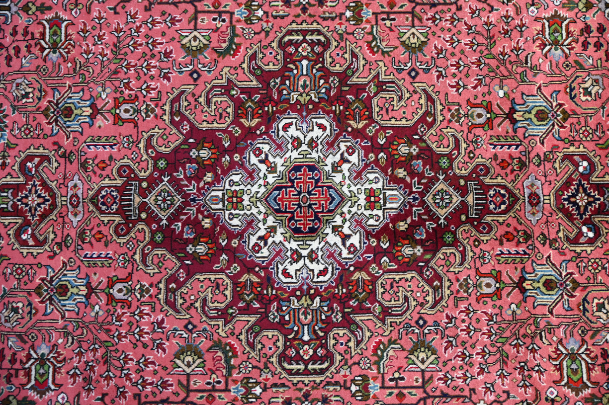 Light Pink Persian TabrizWool Rug 336cm x 247cm