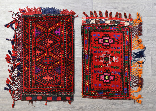 2 Piece Handknotted Wool Persian Tribal Pillow Cases - (50H x 90W)