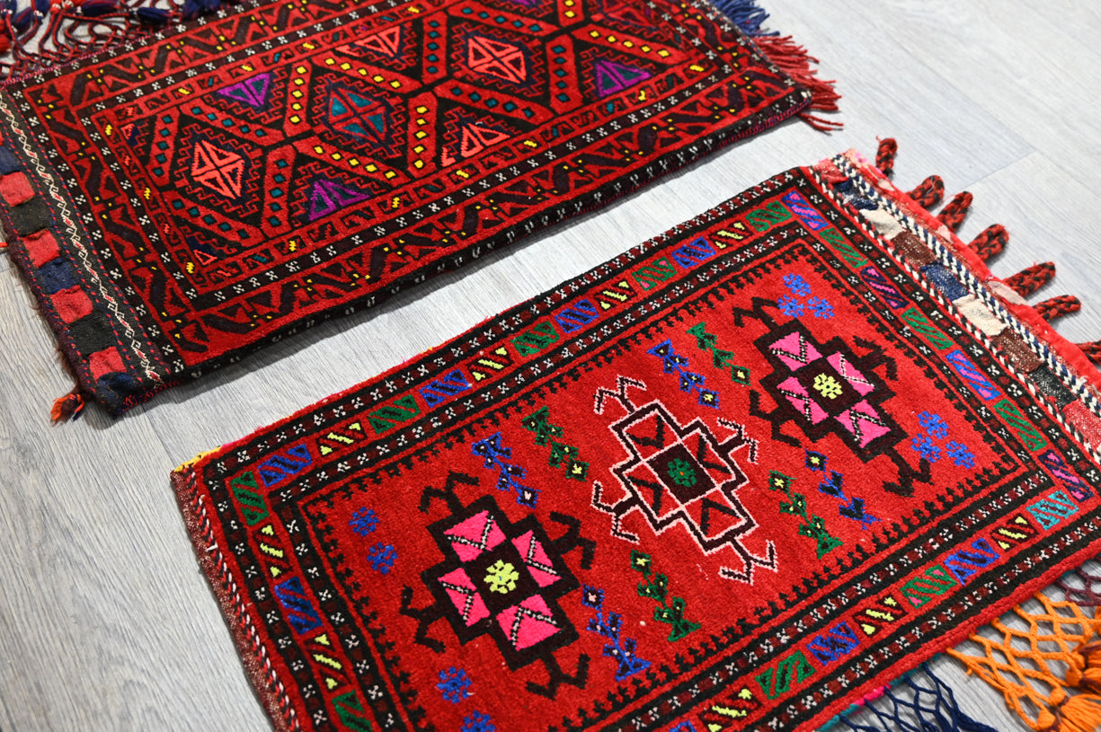 2 Piece Handknotted Wool Persian Tribal Pillow Cases - (50H x 90W)