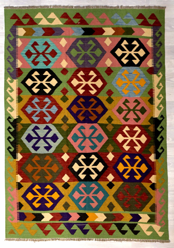 Multicolour Boho Kilim 205cm x 147cm