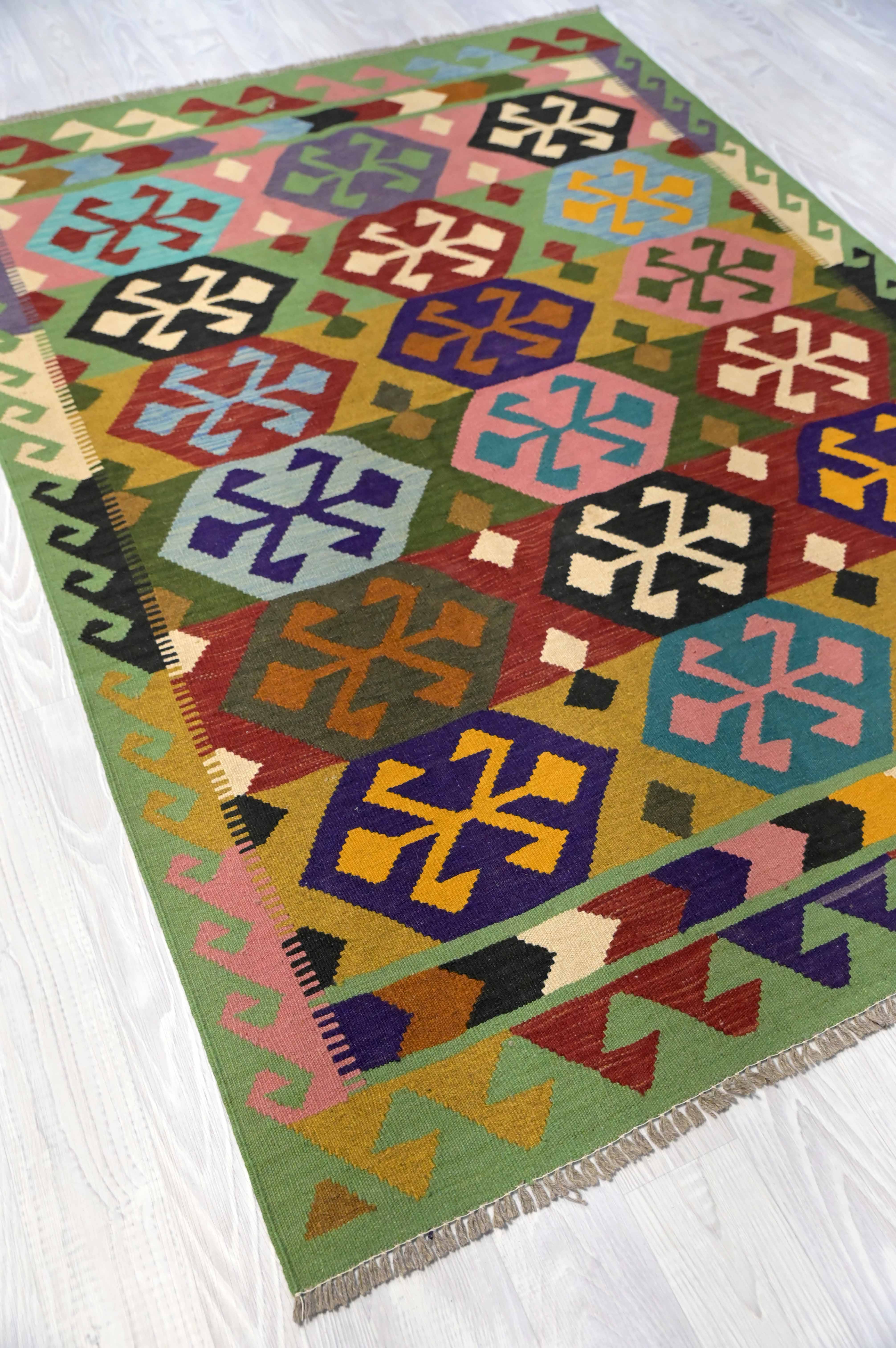 Multicolour Boho Kilim 205cm x 147cm