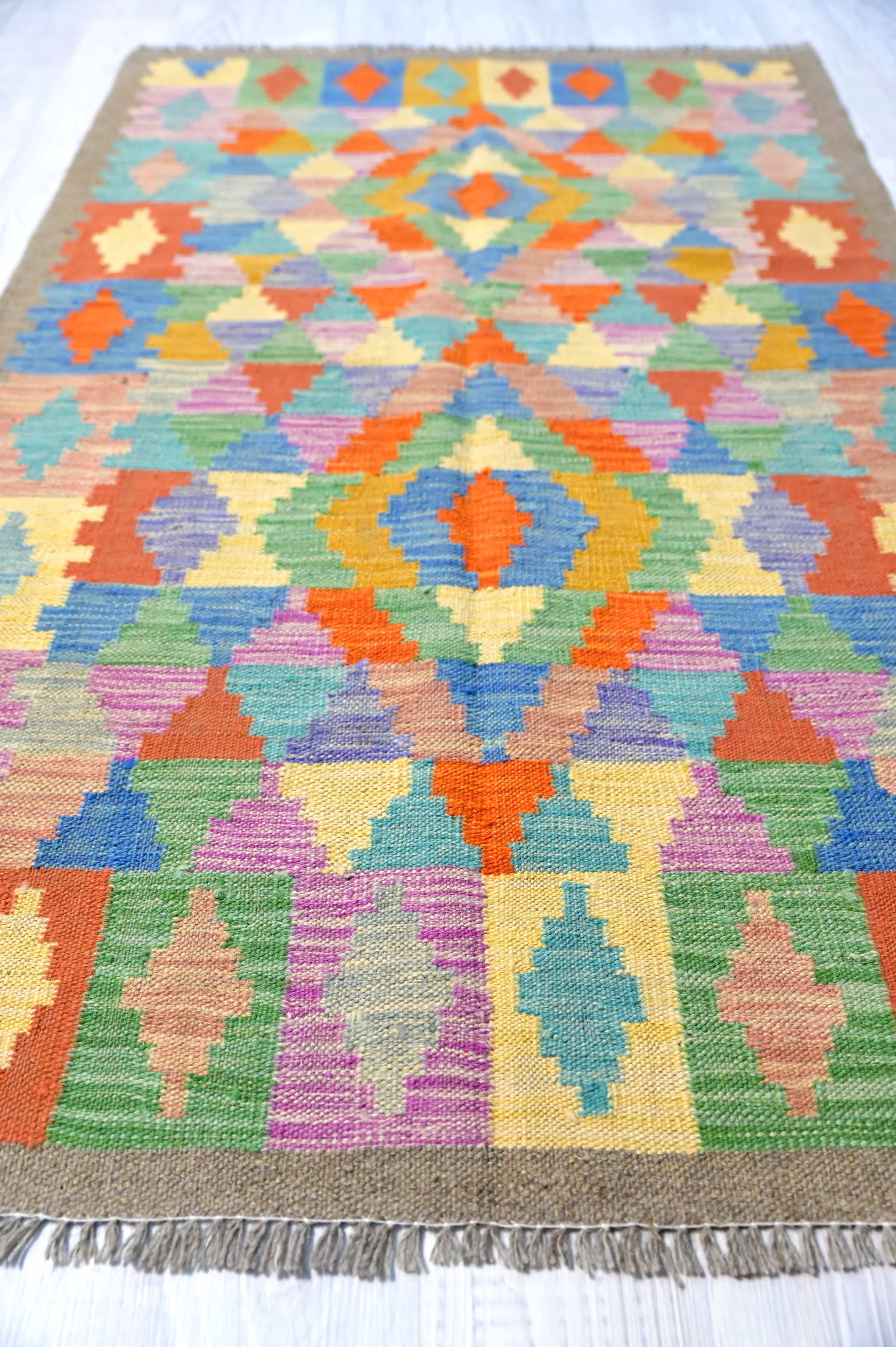 Multicolour Boho Kilim 158cm x 97cm