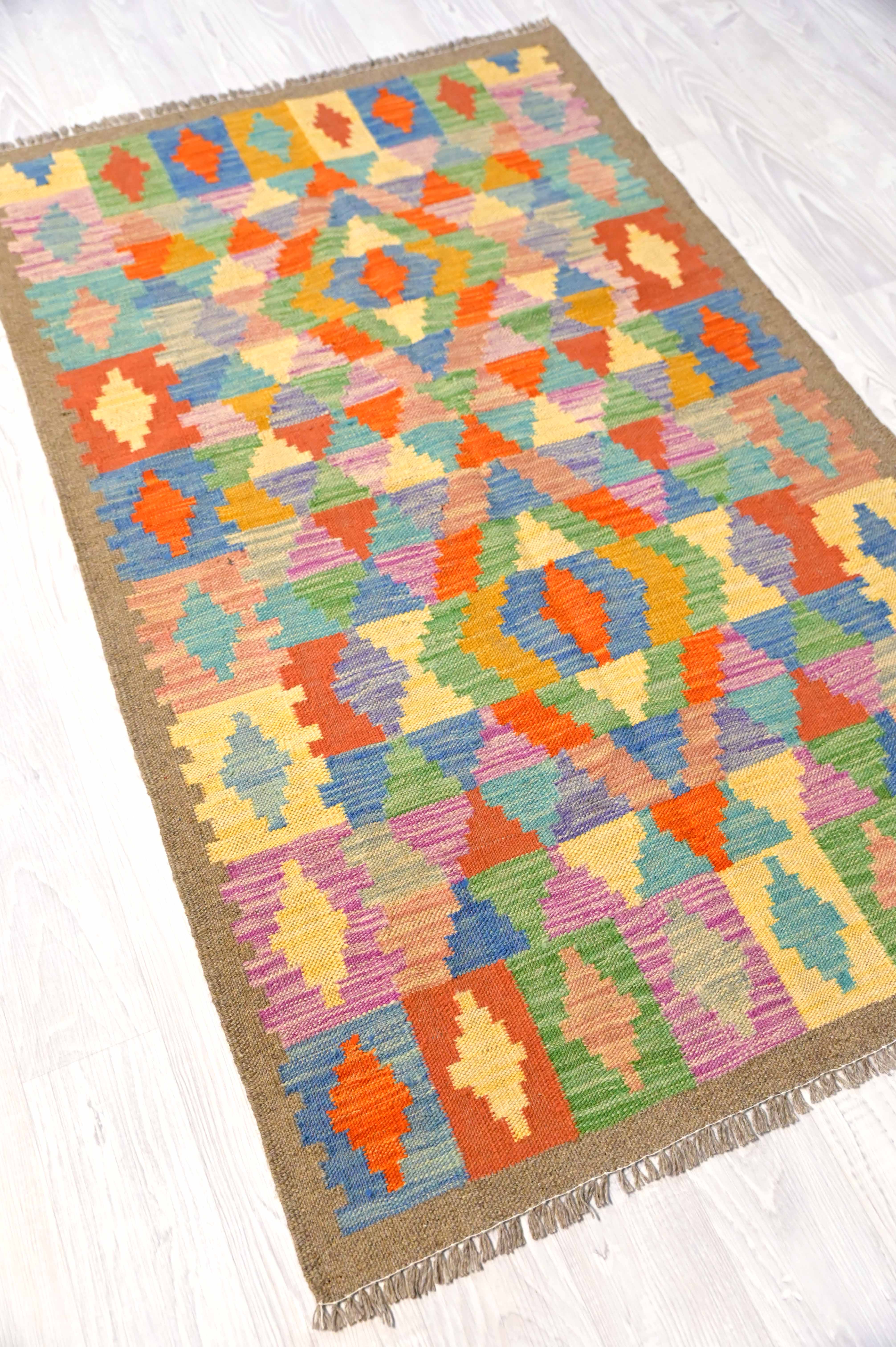 Multicolour Boho Kilim 158cm x 97cm