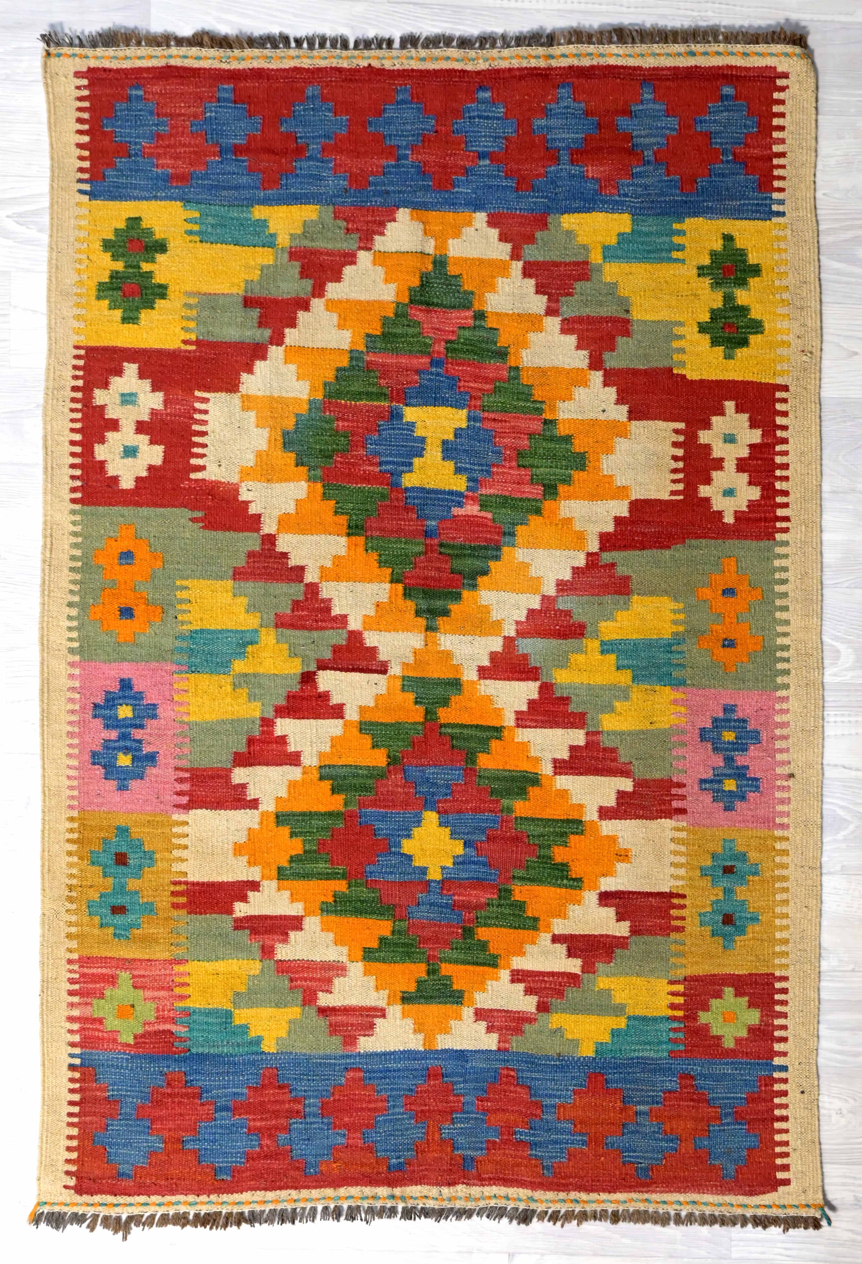 Multicolour Boho Kilim 150cm x 103cm