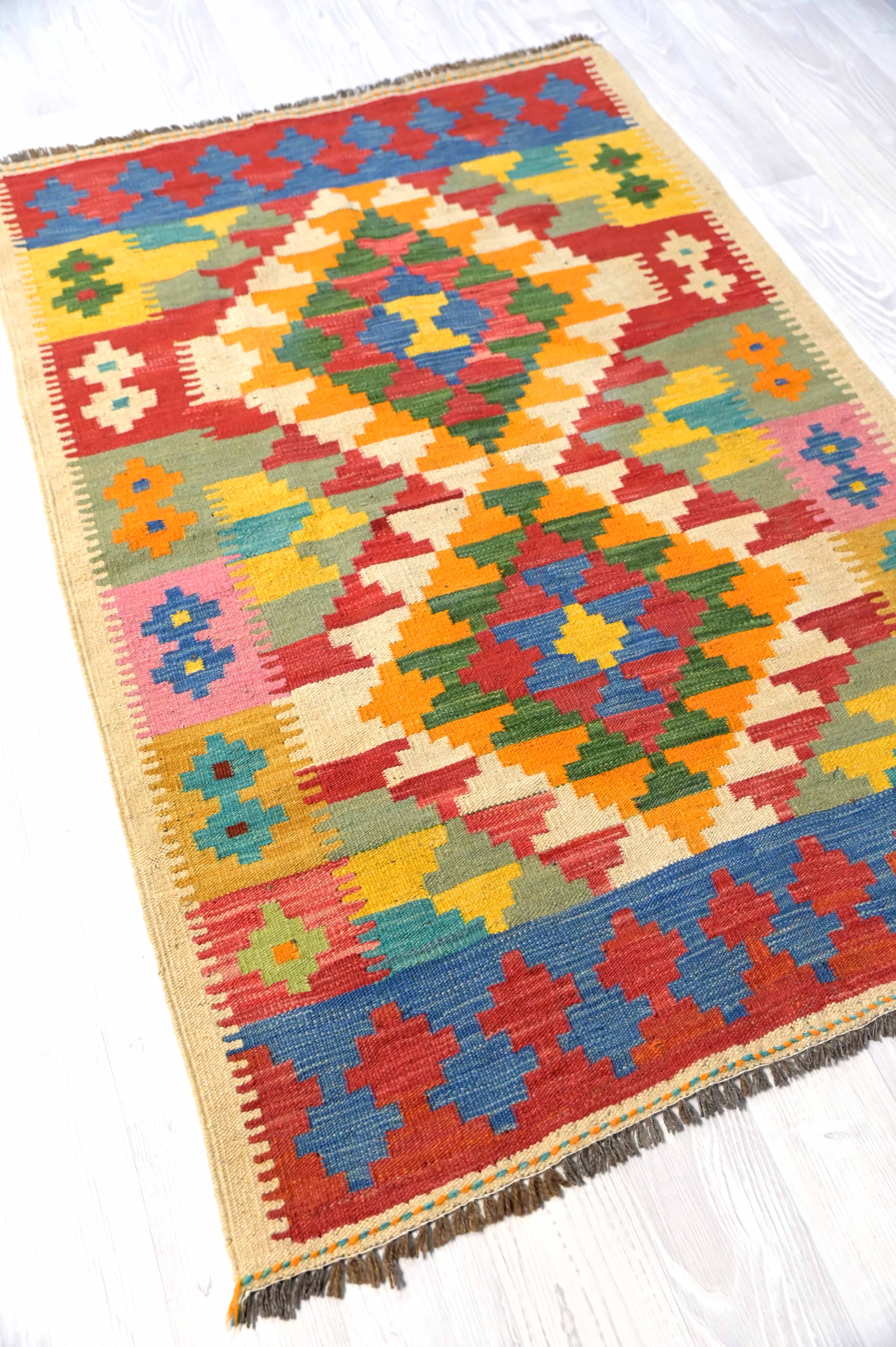 Multicolour Boho Kilim 150cm x 103cm