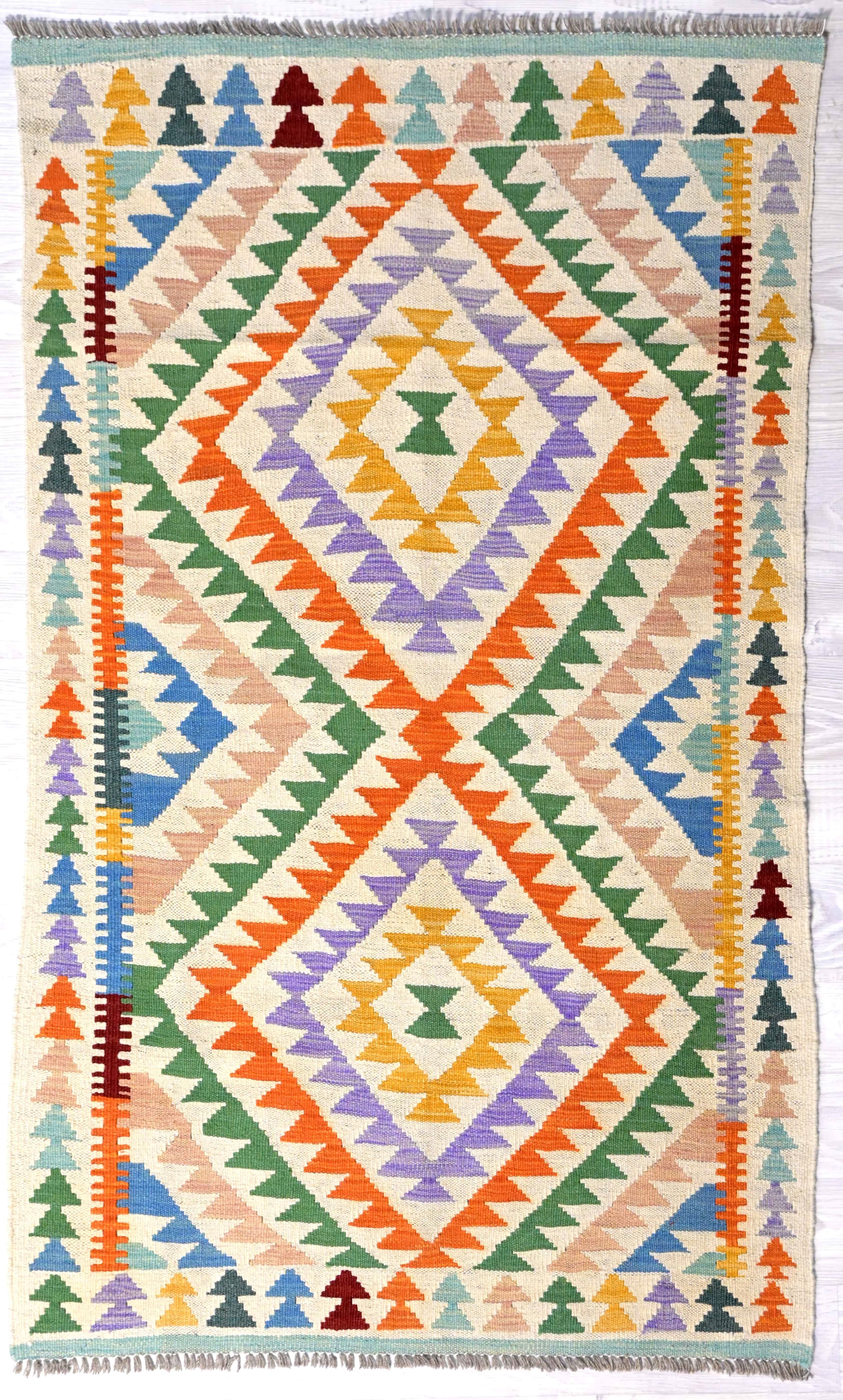 Multicolour Boho Persian Kilim 156cm x 92cm