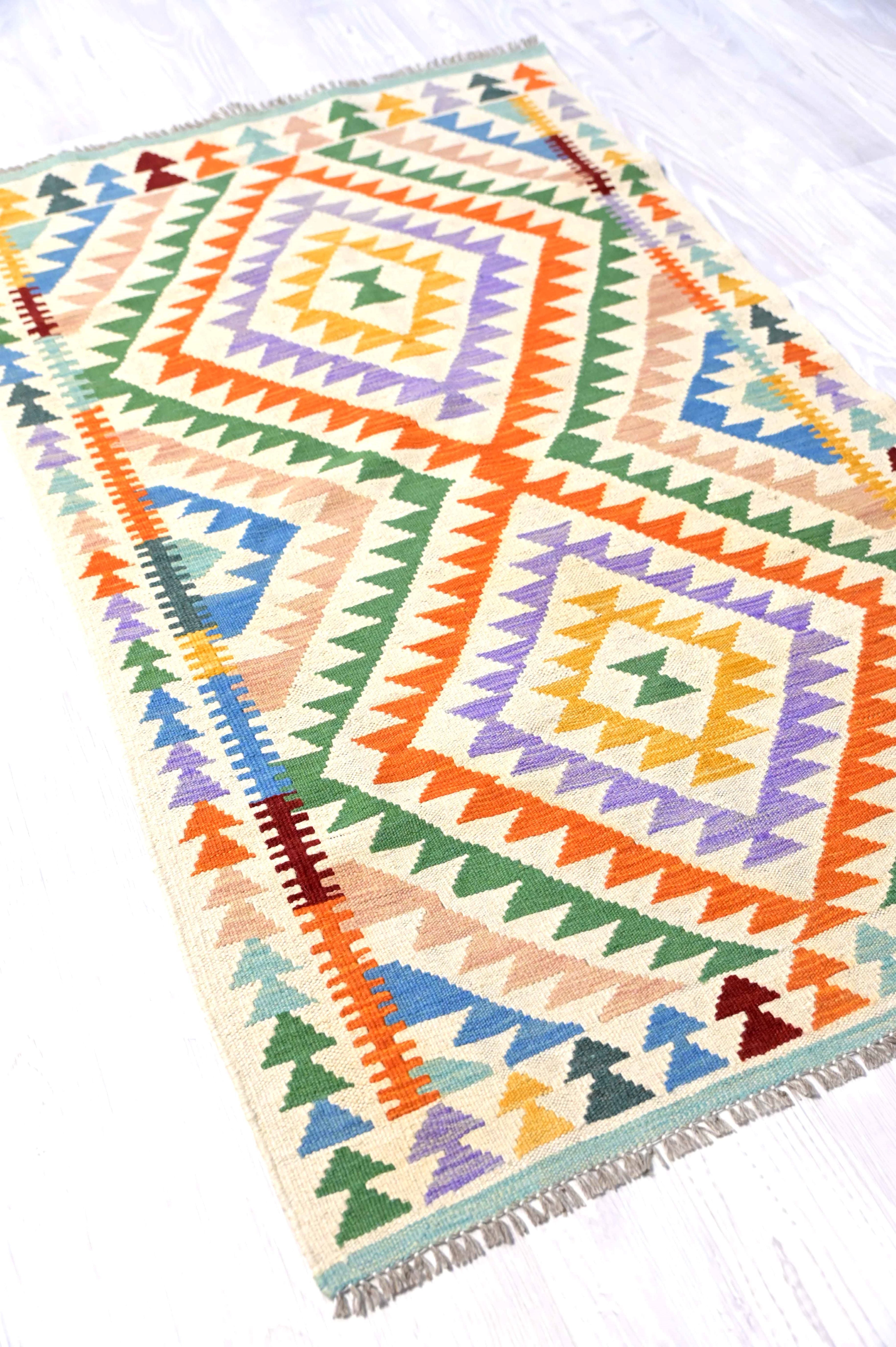 Multicolour Boho Persian Kilim 156cm x 92cm