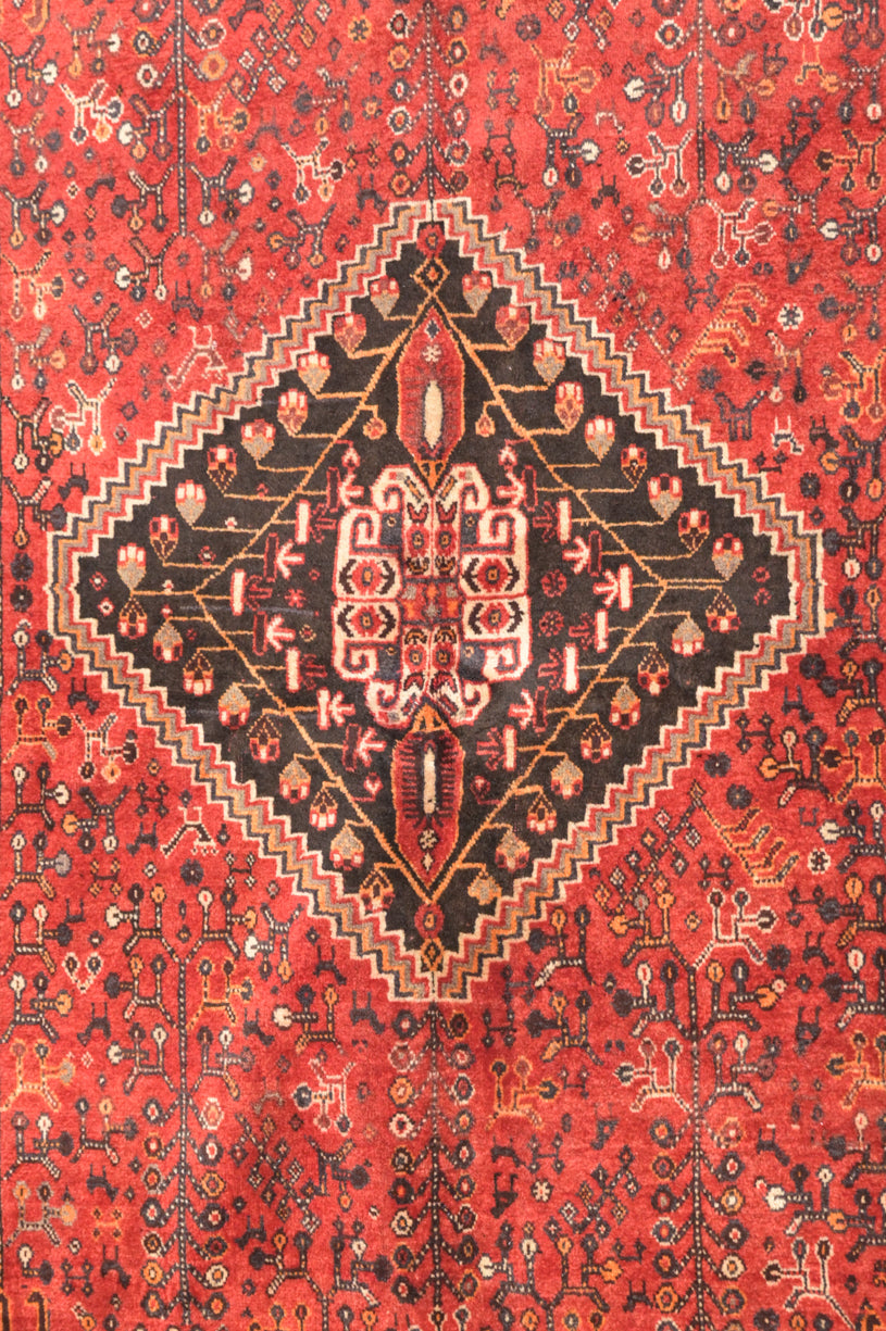 Red Vintage Persian Qashqai Shiraz 252cm x 150cm