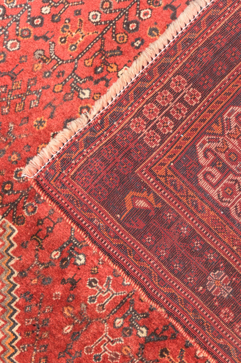 Red Vintage Persian Qashqai Shiraz 252cm x 150cm