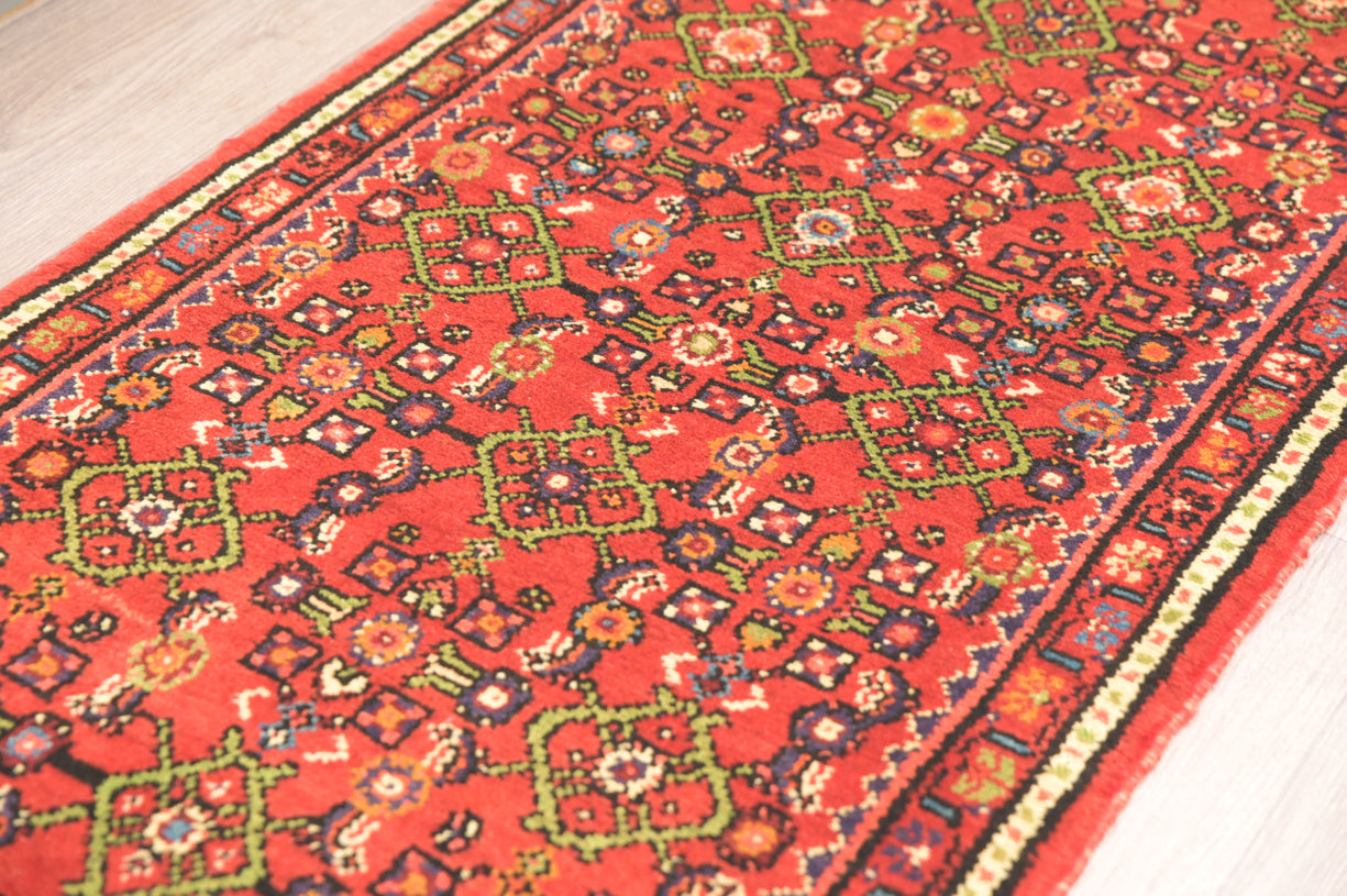 Light Red Persian Enjalis Runner 280cm x 75cm