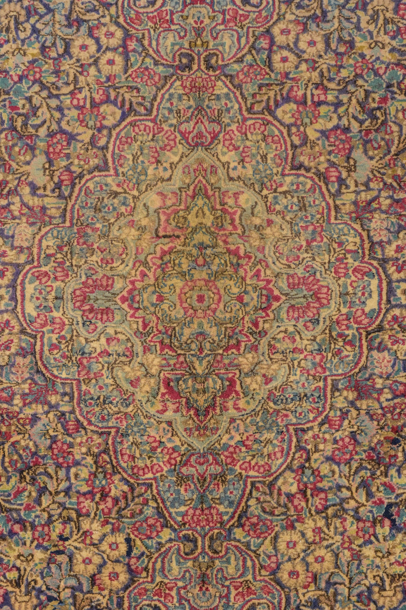 Vintage Persian Kerman Wool Rug 235cm x 143cm