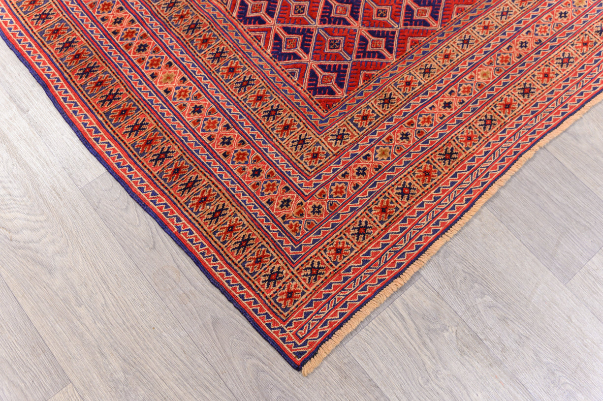 Very Fine Red Persian Meshwani Wool Rug 232cm x 211cm