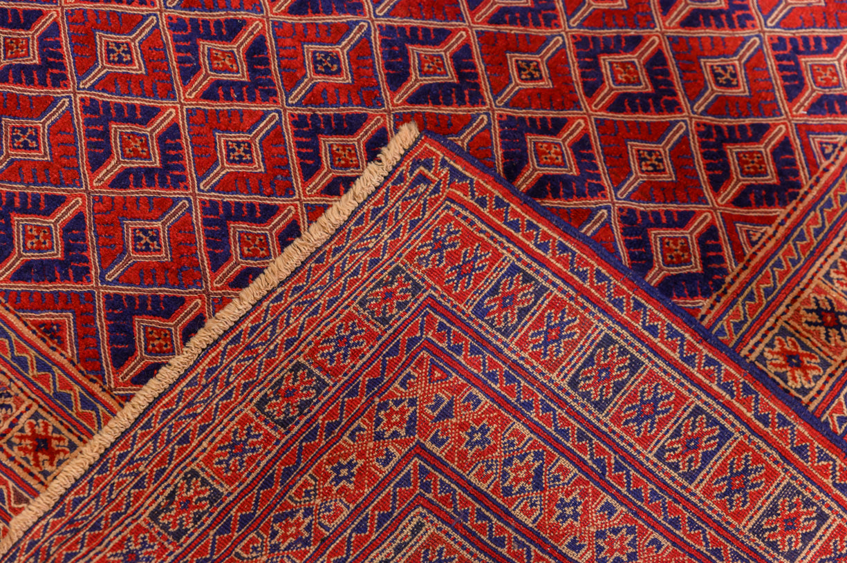 Very Fine Red Persian Meshwani Wool Rug 232cm x 211cm