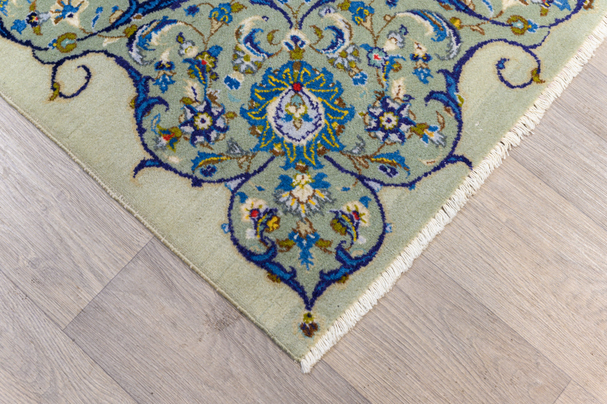 Pistachio Persian Kashan Wool Rug - 375cm x 270cm