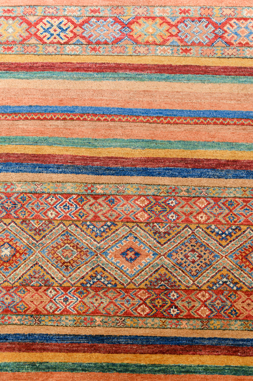 XXL Multicolour Afghan Khurjin Chobi Wool Runner 886cm x 73cm