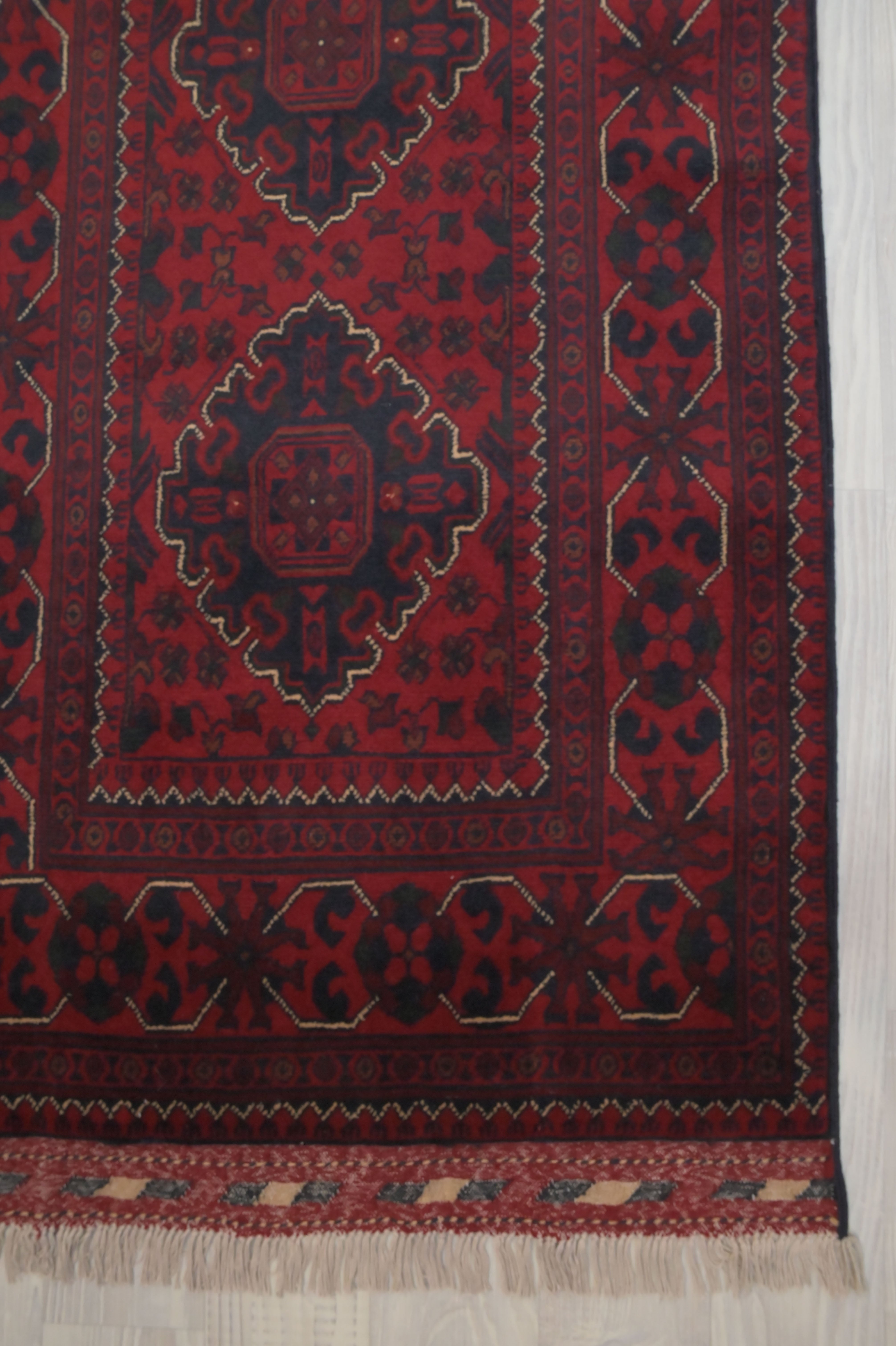 XL Red Afghan Kundus Runner 694cm x 76cm