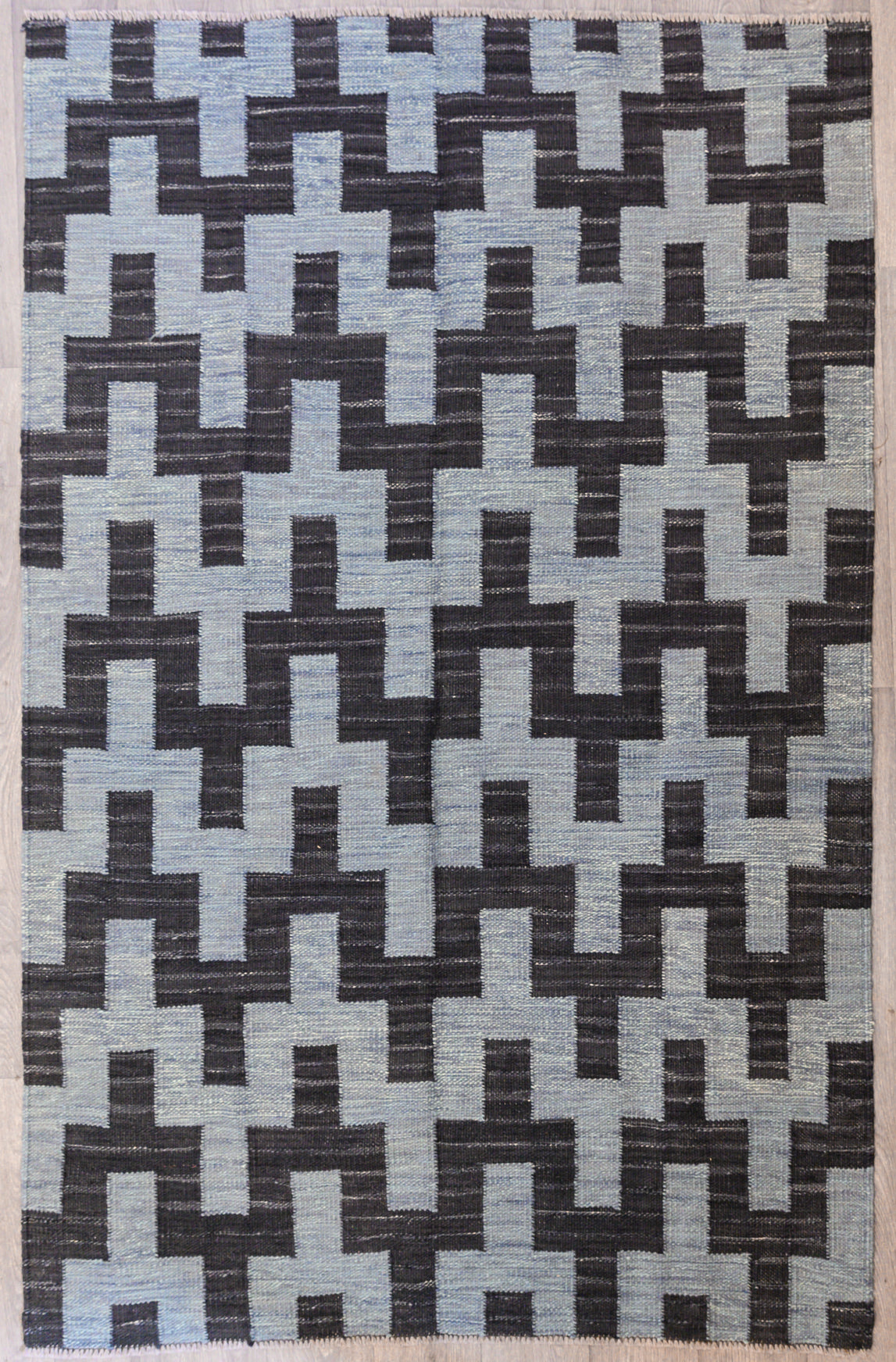 Blue Modern Persian Sumak 244cm x 153cm