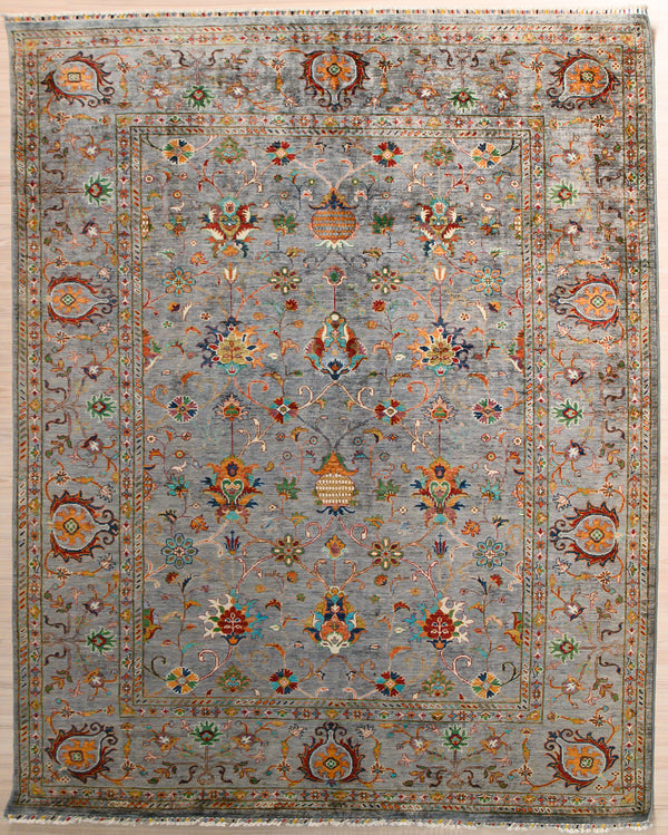 Charcoal Fine Afghan Sultani Chobi Wool Rug 301m x 247cm