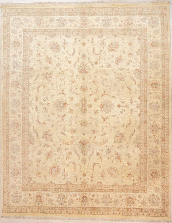 Authentic Hand Knotted Cream Natural Afghan Chobi Wool Rug 300cm x 252cm suitable for large areas
Muted peach,beige, green  blue tones all made from natural vegetable dyes gives a soft feeling of times gone by.

Oushak Design light toned rug brightens your interior and opens your space
Having a light and darker aspect is a trademark of Handmade Rugs
Durable and Wear Resistant Suitable for High Traffic Areas