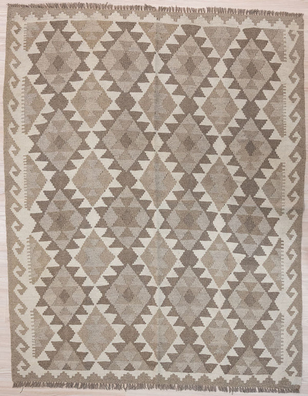 Authentic Handknotted Earthy Cream Afghan Boho Wool Kilim 195cm x 157cm
Beautiful earthy tones all round&nbsp;