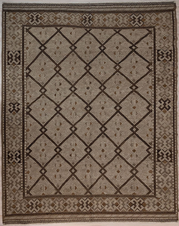 Authentic, high knot count intricate hand woven Earthy Persian Sumak Wool Rug 296cm x247cm.&nbsp;Very rare Sumak woven in a larger room size
This delicate rug with subtle&nbsp; colours is a masterpiece of weaving and is made to be loved. Sumak is strong warm and soft.
Colour dyes include only the earthy palette tones made from local herbs and roots