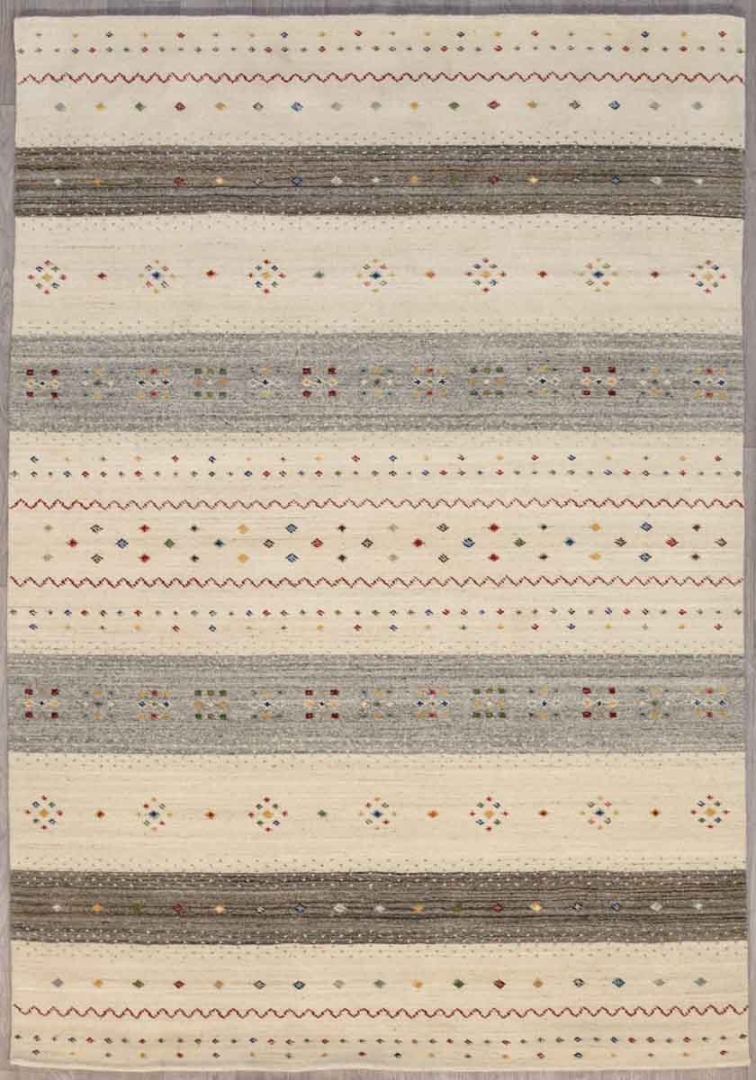 Authentic Hand made Enjeel Gabbeh Wool Rug

Thick Pile Gabbeh Rug gves a soft comfort feel, suitable for all internal areas
Light toned rug brightens your interior and opens your space

Durable and Wear Resistant Suitable for High Traffic Areas
