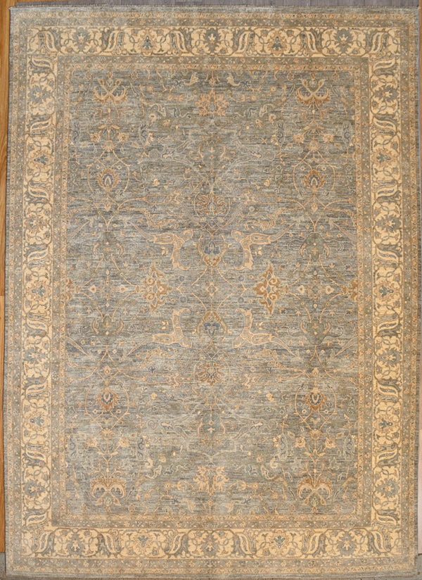 Grey XL Afghan Veg Dye Chobi Wool Rug 416cm x 303cm